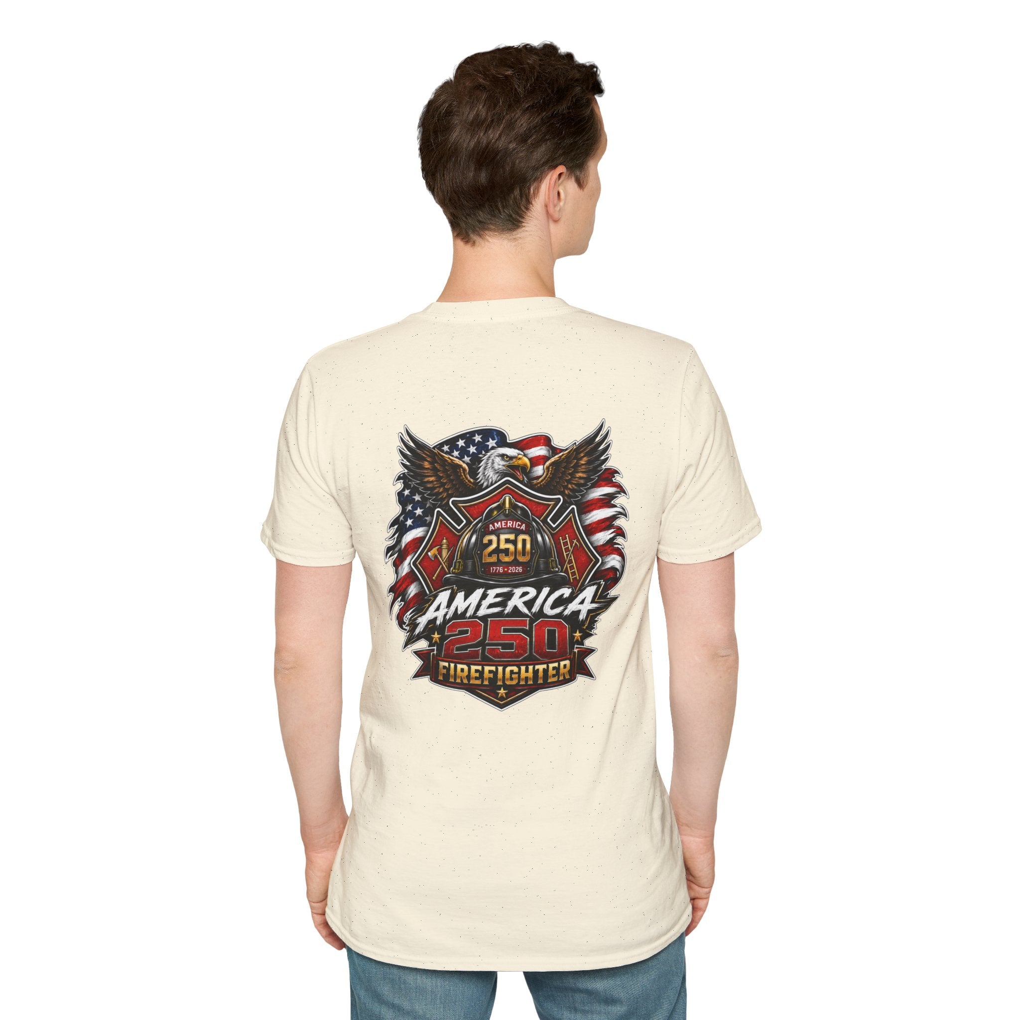 America 250 Firefighter Patriotic Graphic Tee