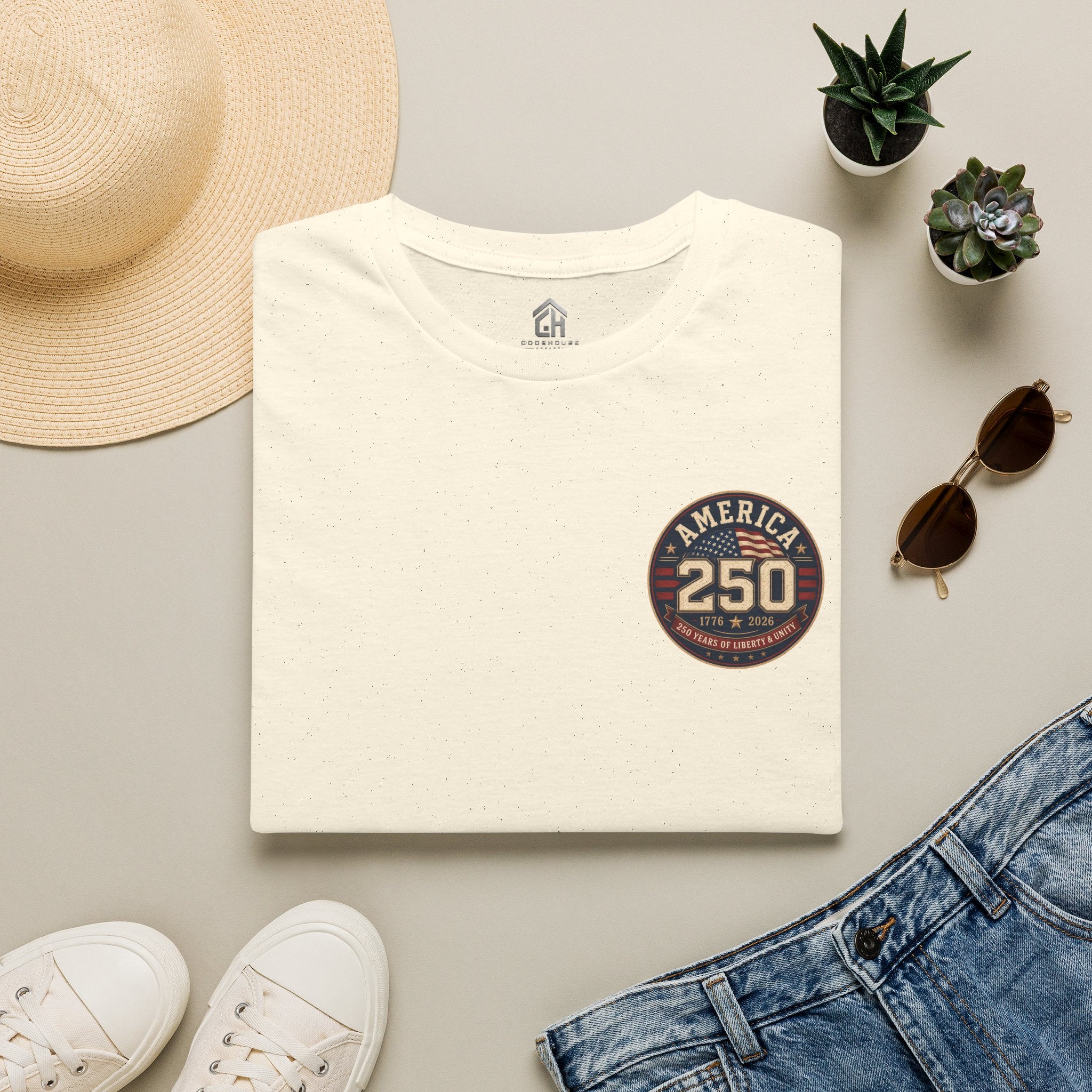 America 250 Firefighter Patriotic Graphic Tee