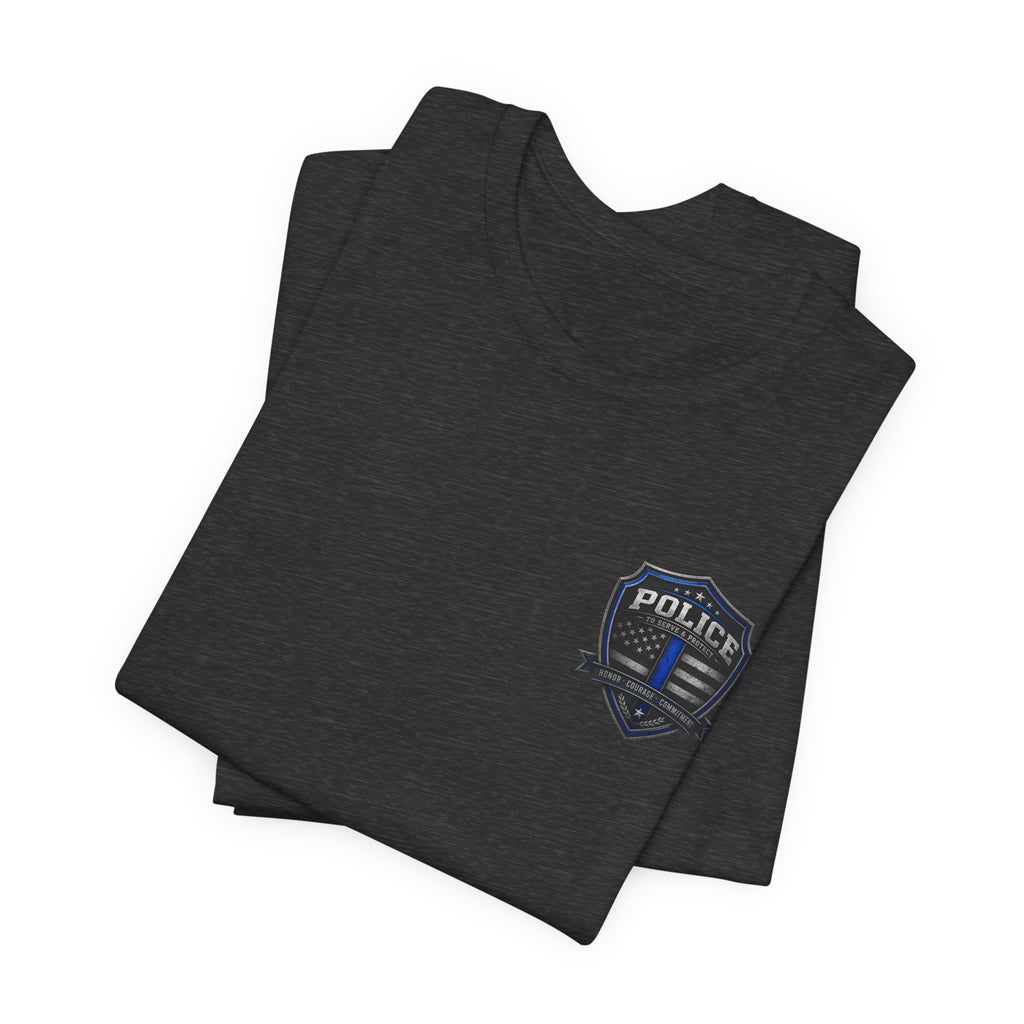 Serve With Honor Police T‑Shirt — Tactical Response Badge Tee