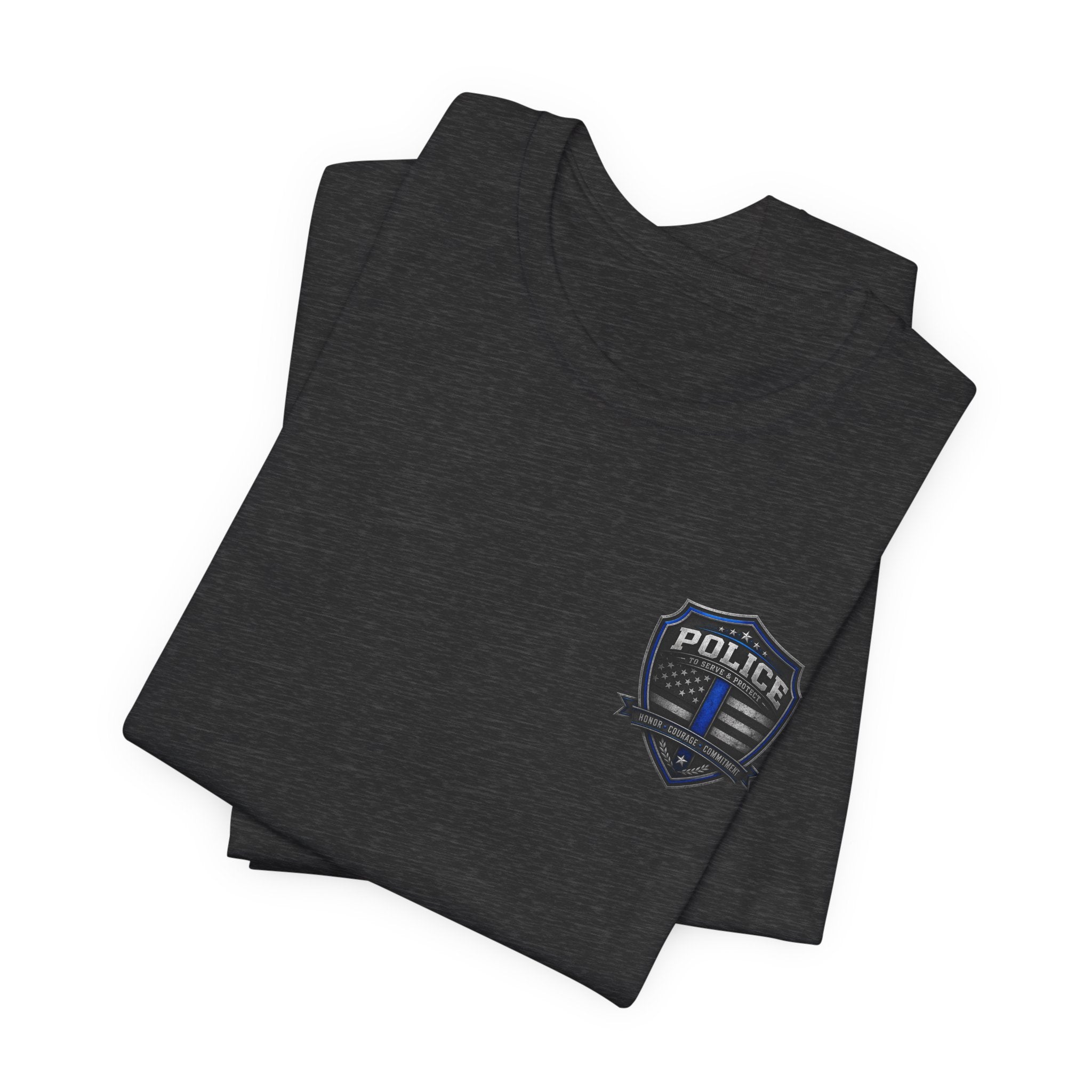 Serve With Honor Police T‑Shirt — Tactical Response Badge Tee