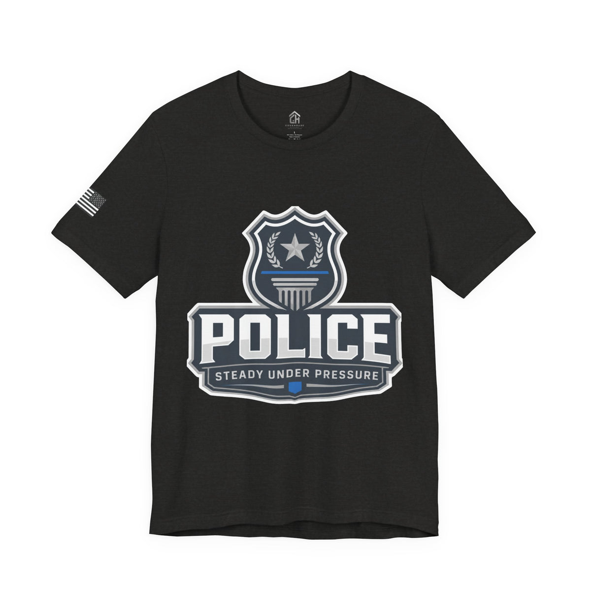 Steady Under Pressure Police Badge Tee
