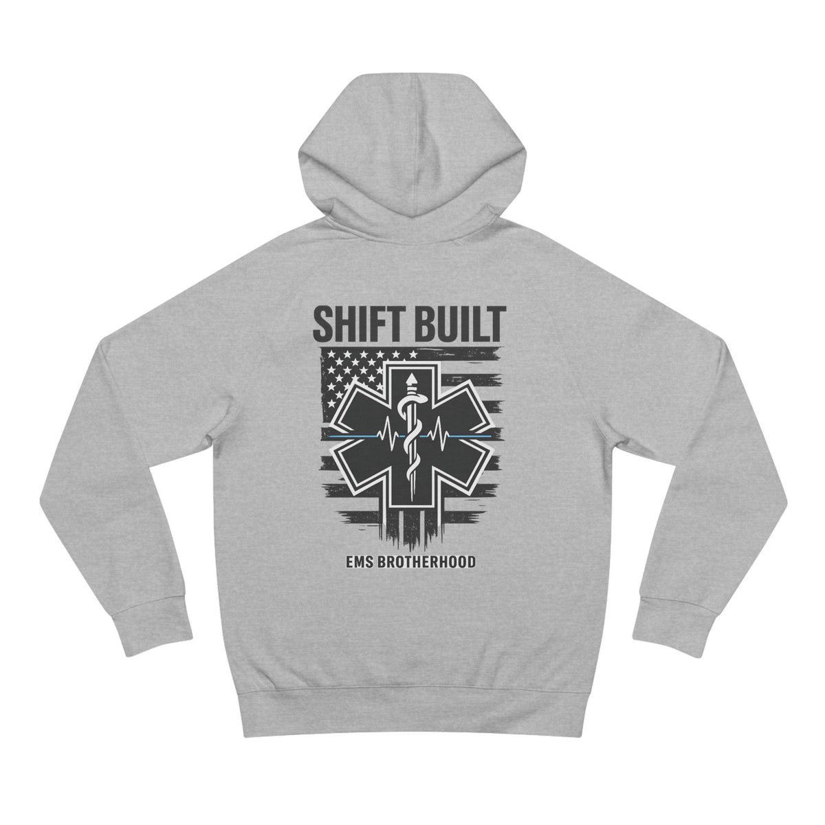 Shift Built EMS Brotherhood Hoodie | Paramedic Star of Life, American Flag