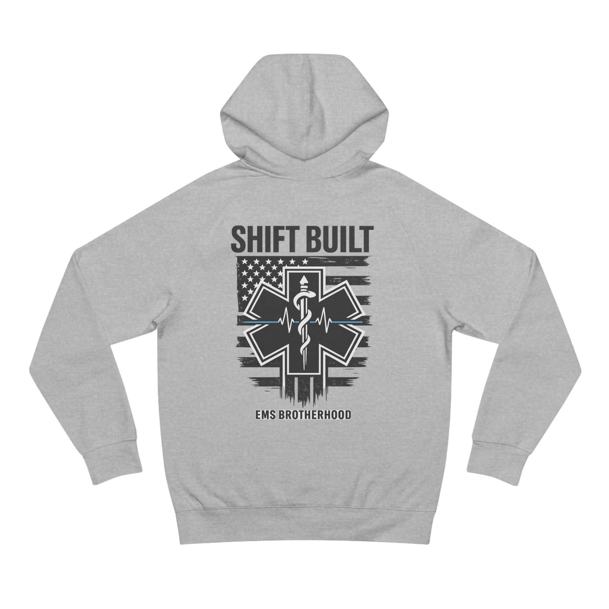Shift Built EMS Brotherhood Hoodie | Paramedic Star of Life, American Flag