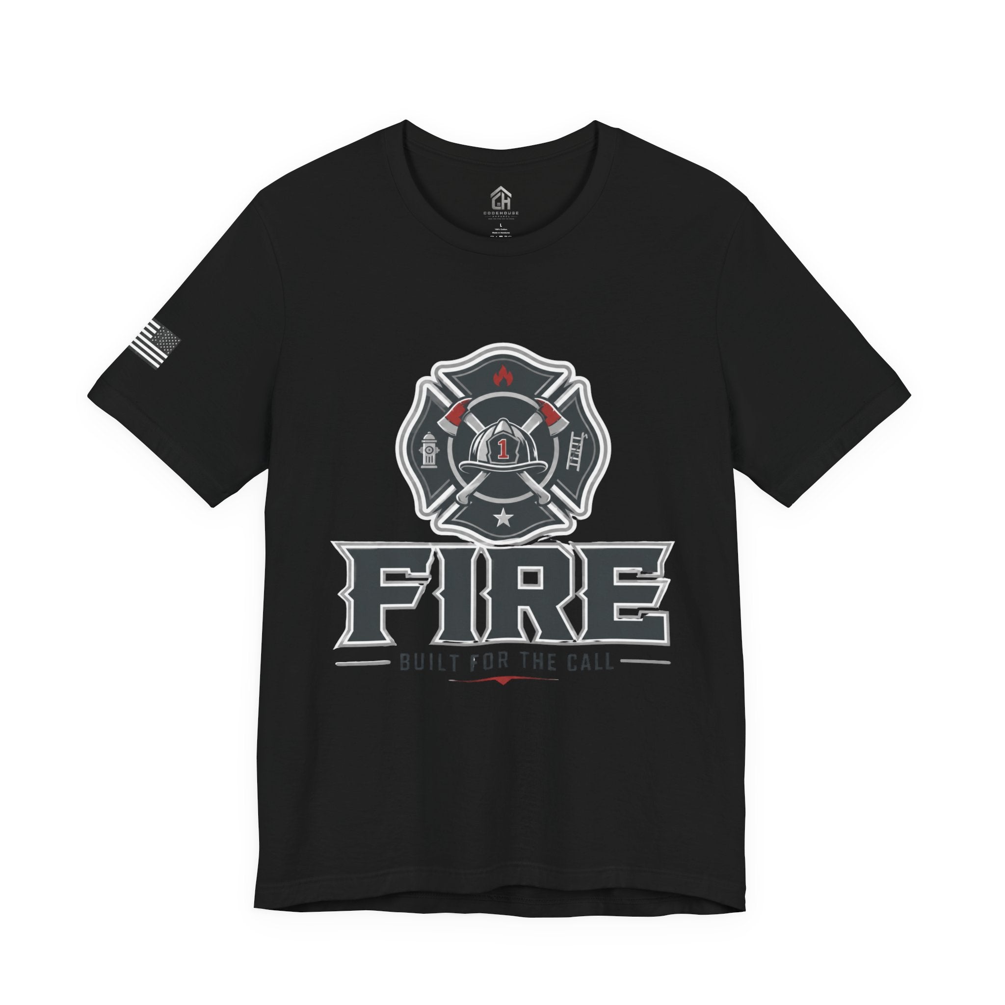 Firefighter T‑Shirt - "FIRE: Built for the Call" Graphic Tee