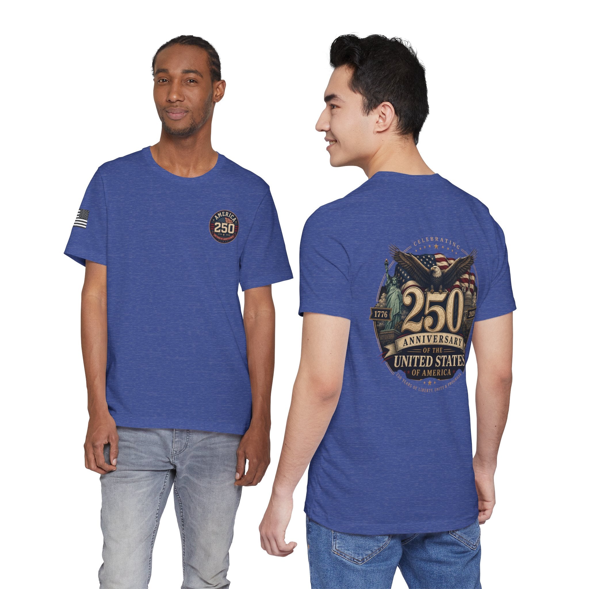 250th Anniversary USA T‑Shirt — American Eagle & Flag Commemorative Tee