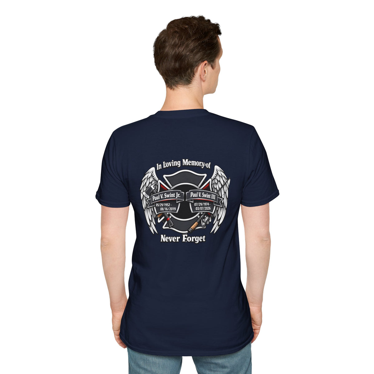 Memorial Wings T-Shirt — 'In Loving Memory / Never Forget' Tribute Tee