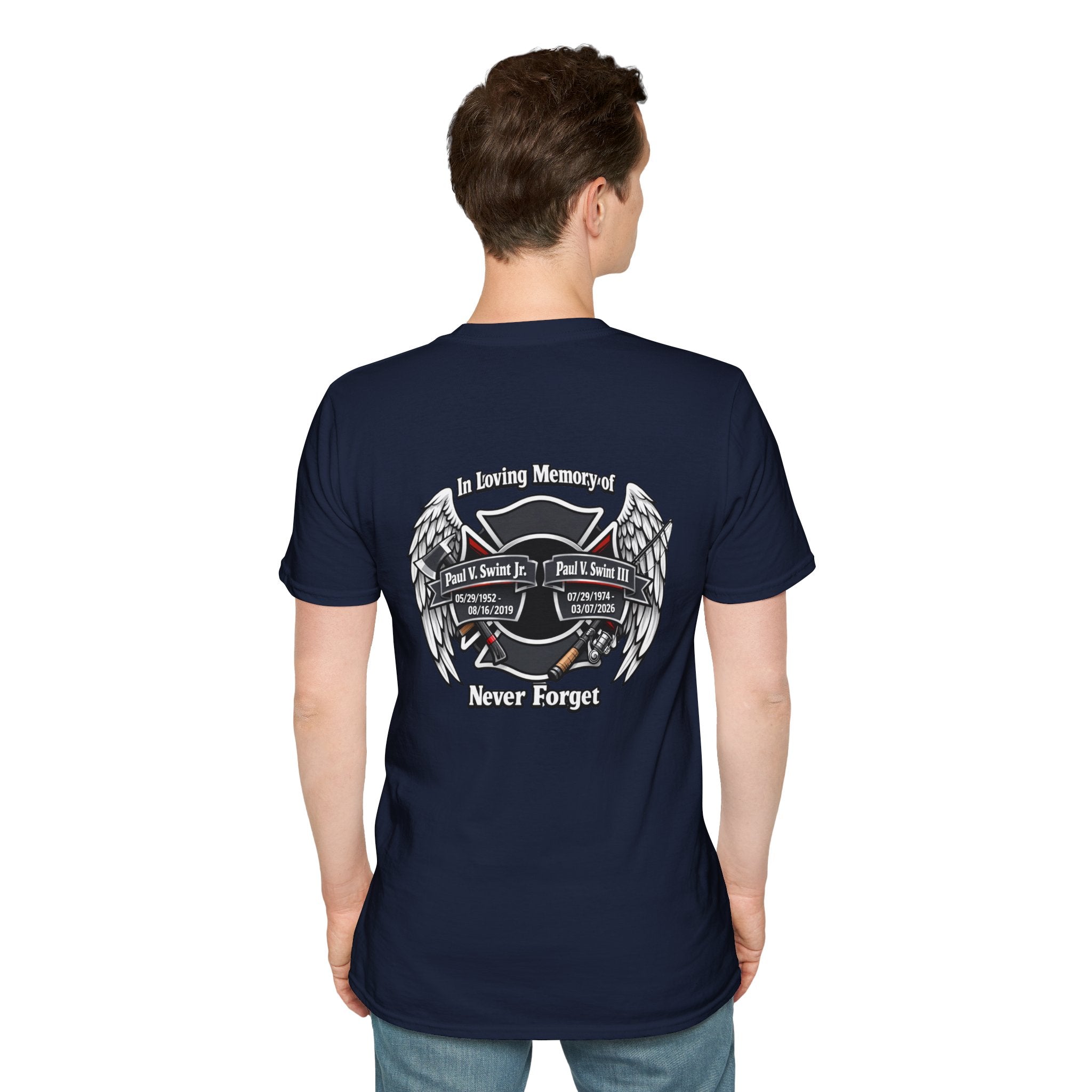 Memorial Wings T-Shirt — 'In Loving Memory / Never Forget' Tribute Tee