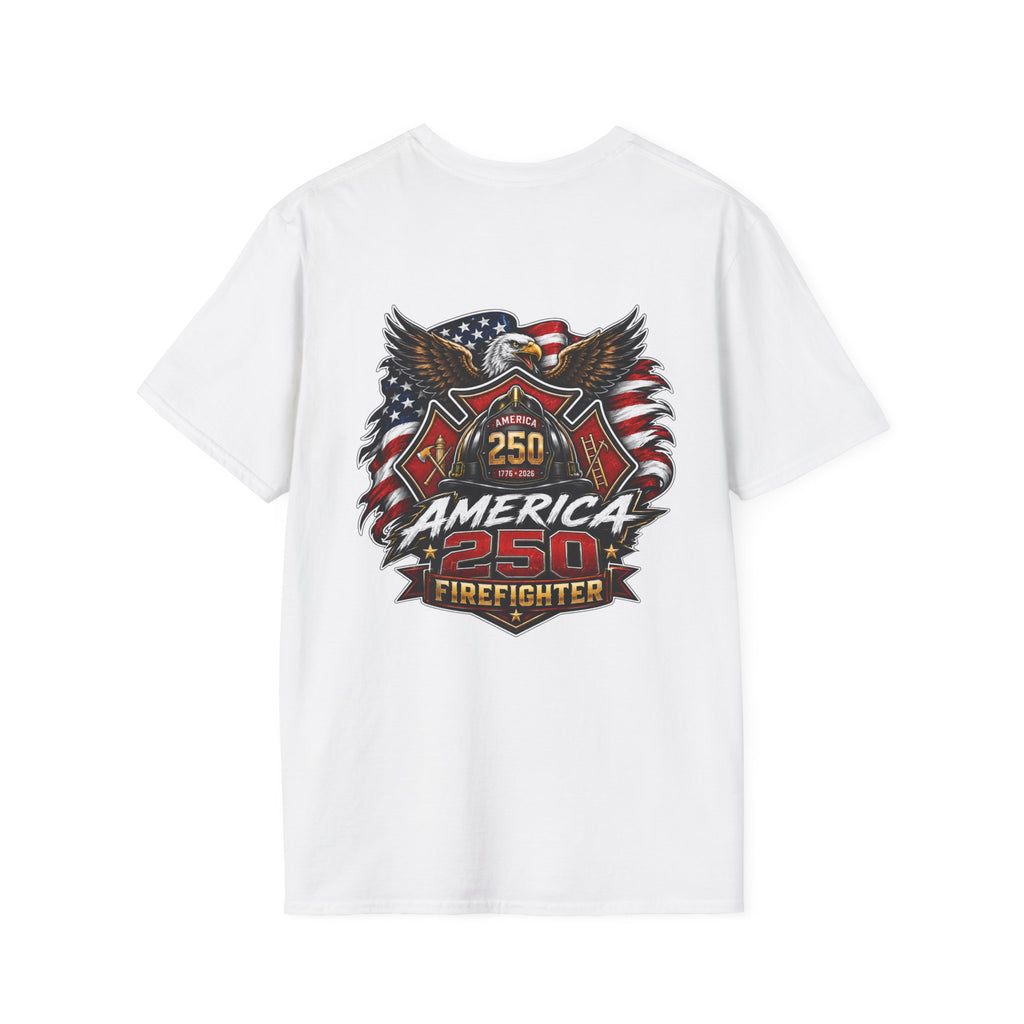 America 250 Firefighter Patriotic Graphic Tee