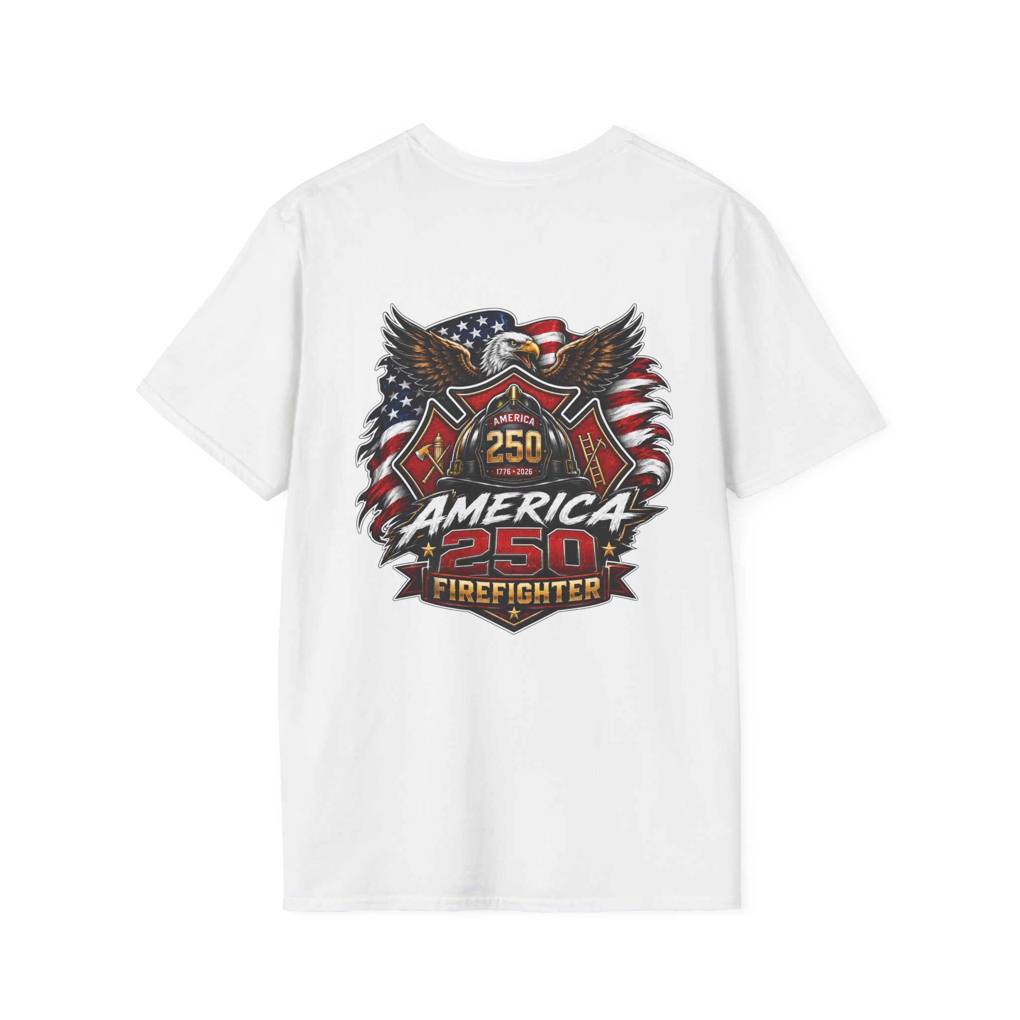 America 250 Firefighter Patriotic Graphic Tee