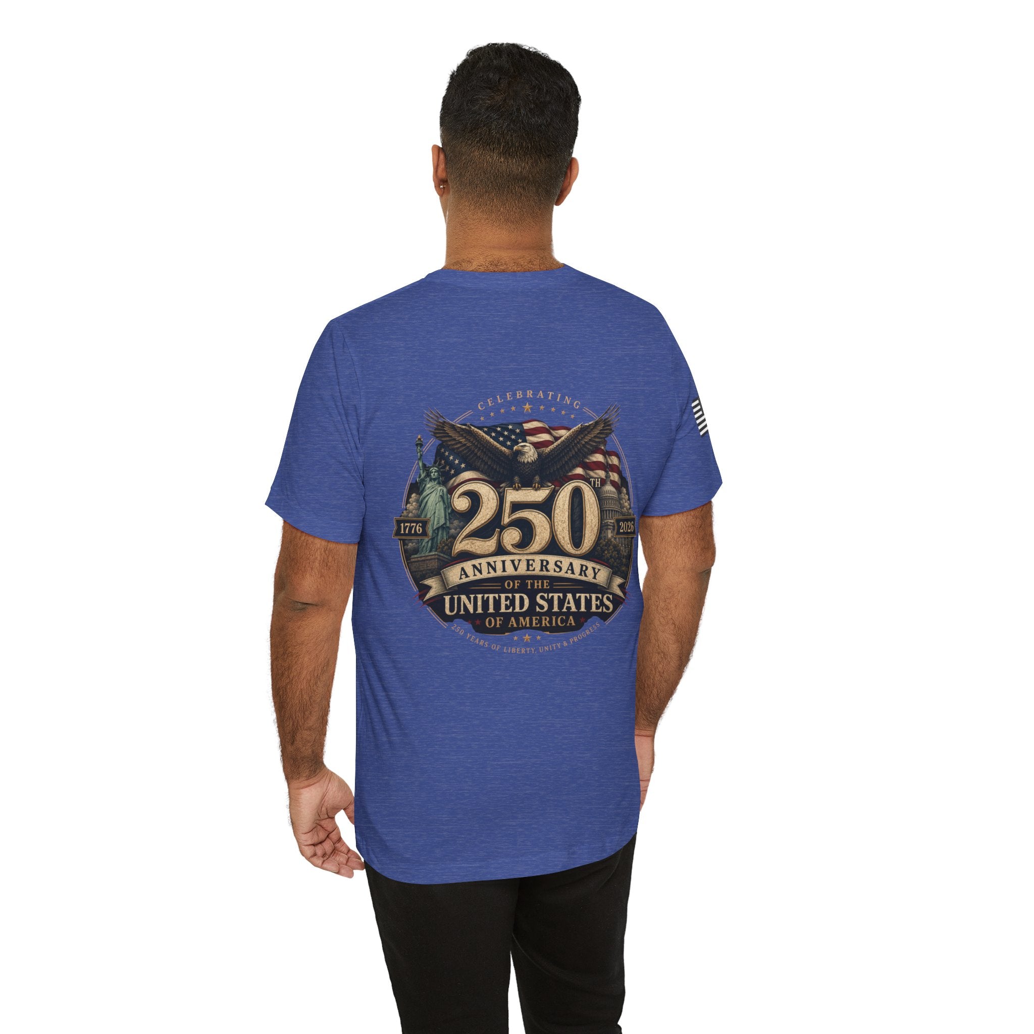 250th Anniversary USA T‑Shirt — American Eagle & Flag Commemorative Tee
