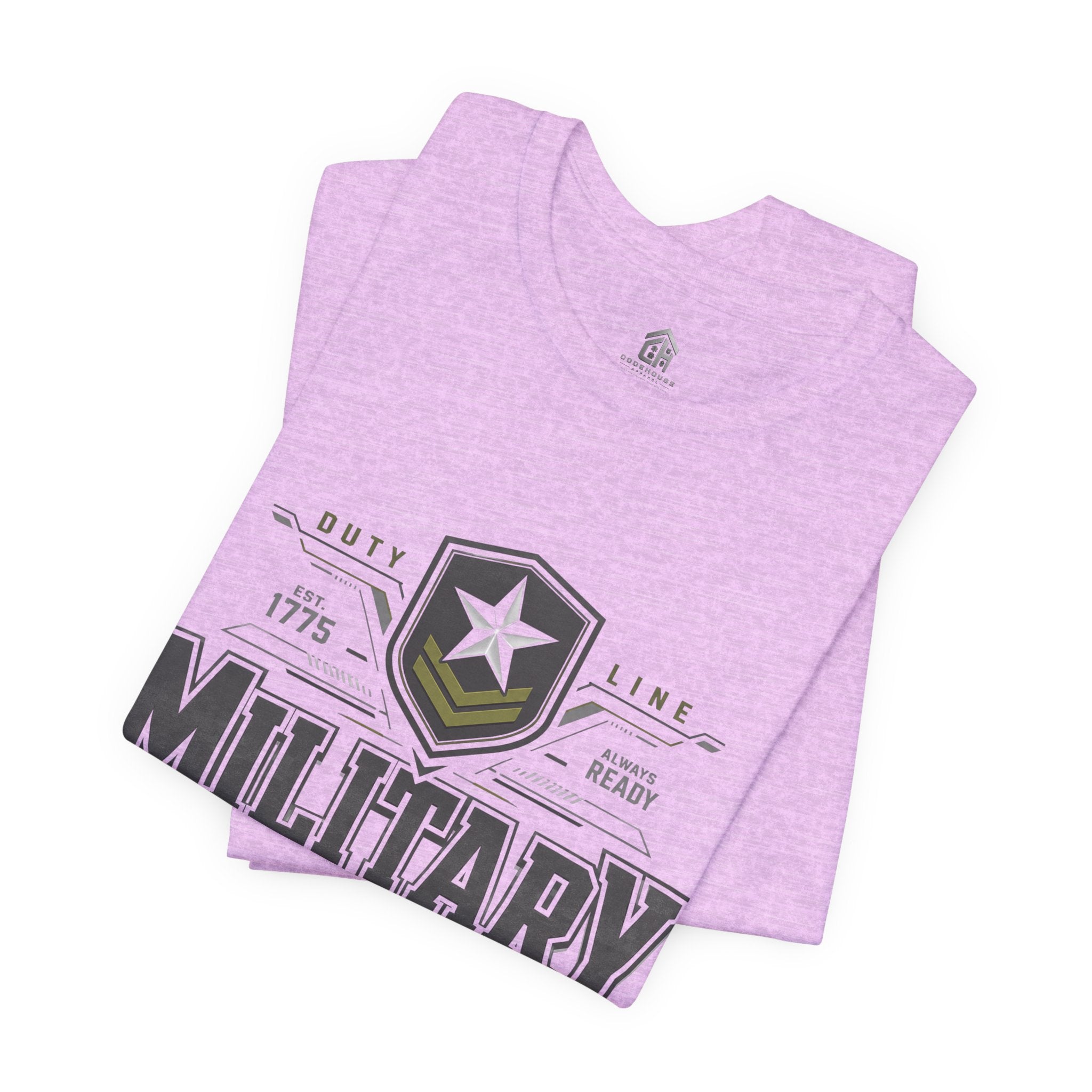 Military Graphic Tee — "No Better Friend, No Worse Enemy" Patriotic Crewneck