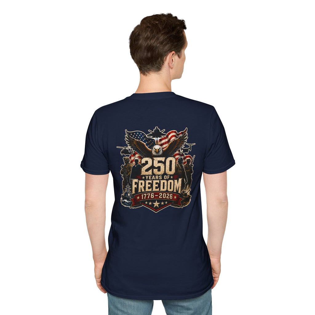 250 Years of Freedom Military Patriotic Graphic Tee