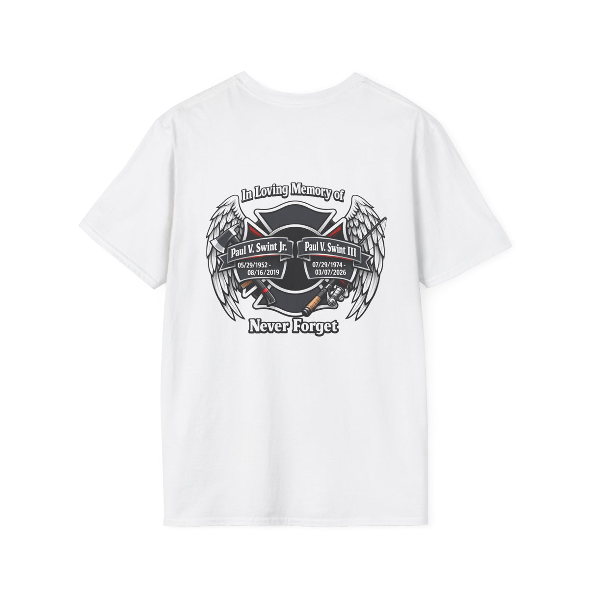 Memorial Wings T-Shirt — 'In Loving Memory / Never Forget' Tribute Tee