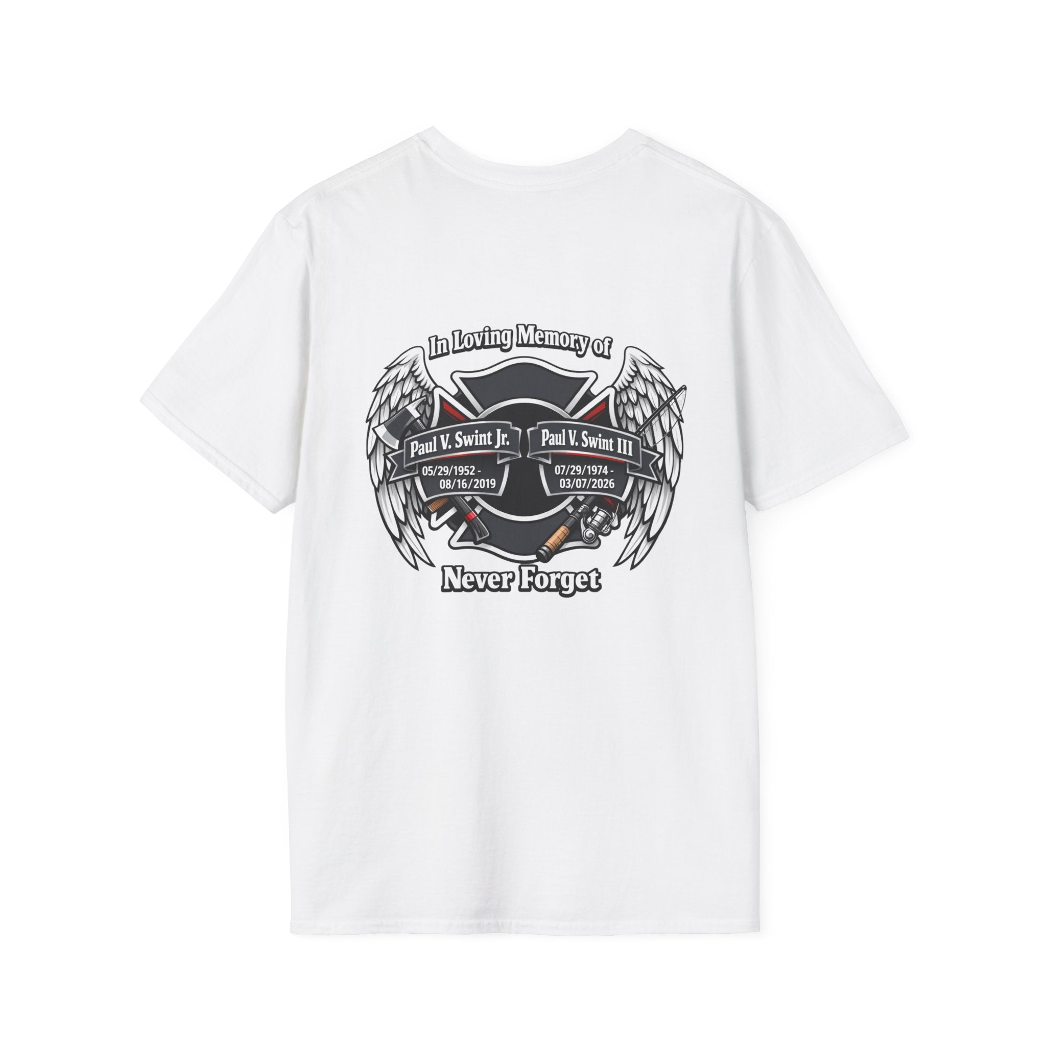 Memorial Wings T-Shirt — 'In Loving Memory / Never Forget' Tribute Tee