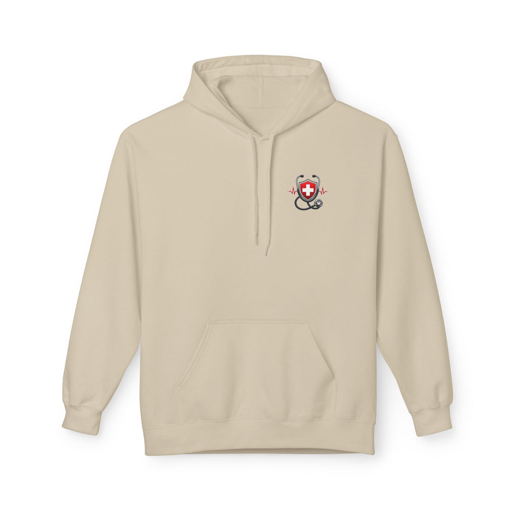 ER Nurse Hoodie - "Present in Chaos, Fueled by Caffeine & Compassion" Medical Staff Pullover