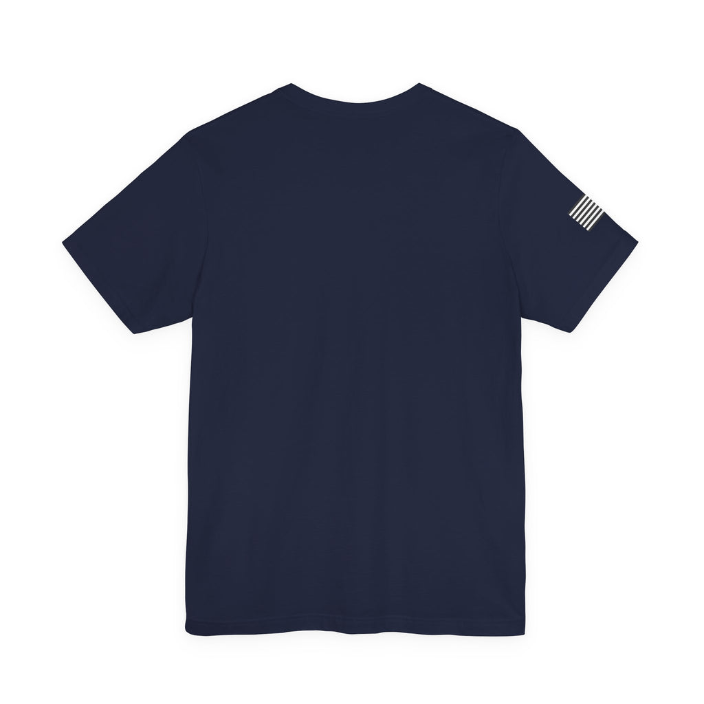 Military Graphic Tee — "No Better Friend, No Worse Enemy" Patriotic Crewneck
