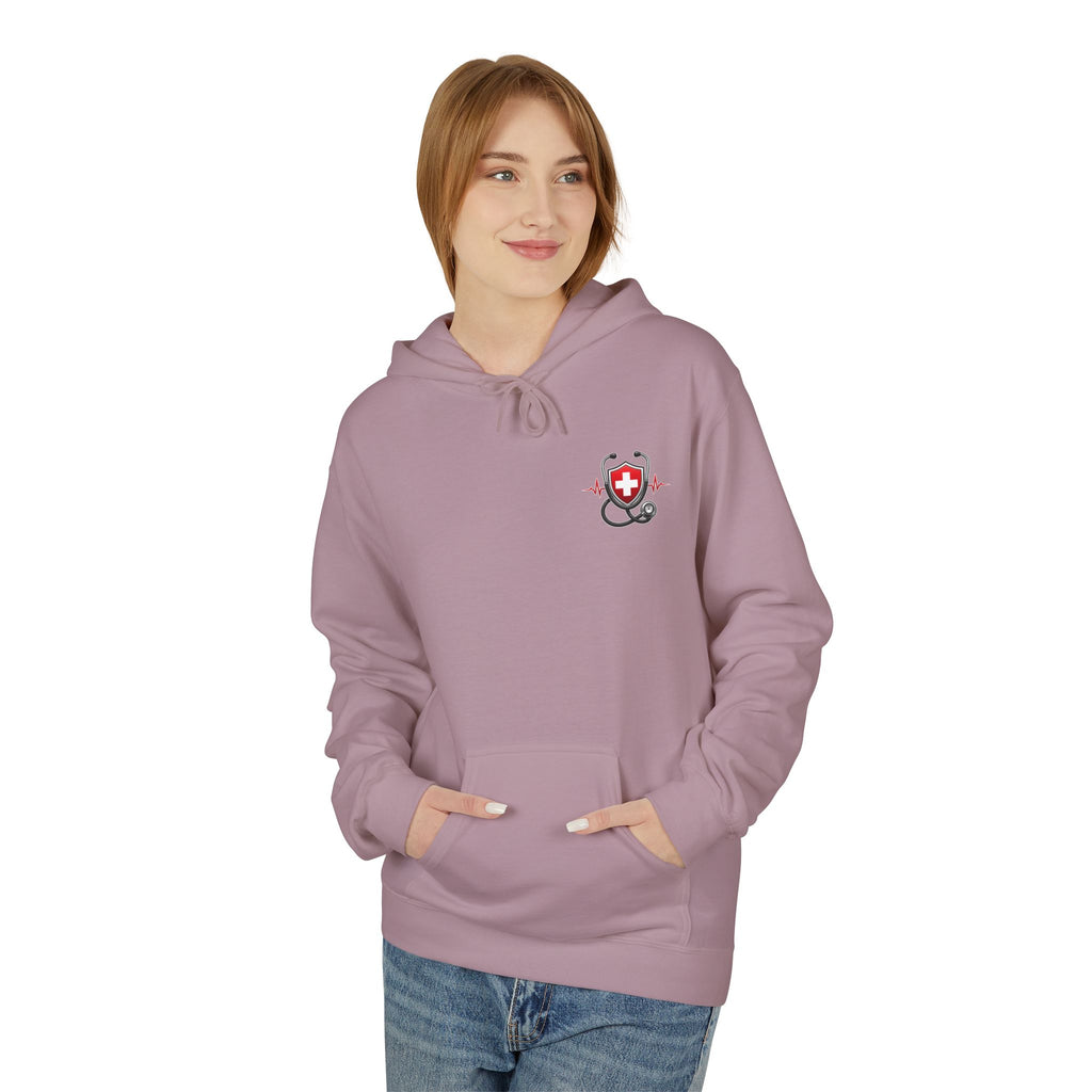 ER Nurse Hoodie - "Present in Chaos, Fueled by Caffeine & Compassion" Medical Staff Pullover