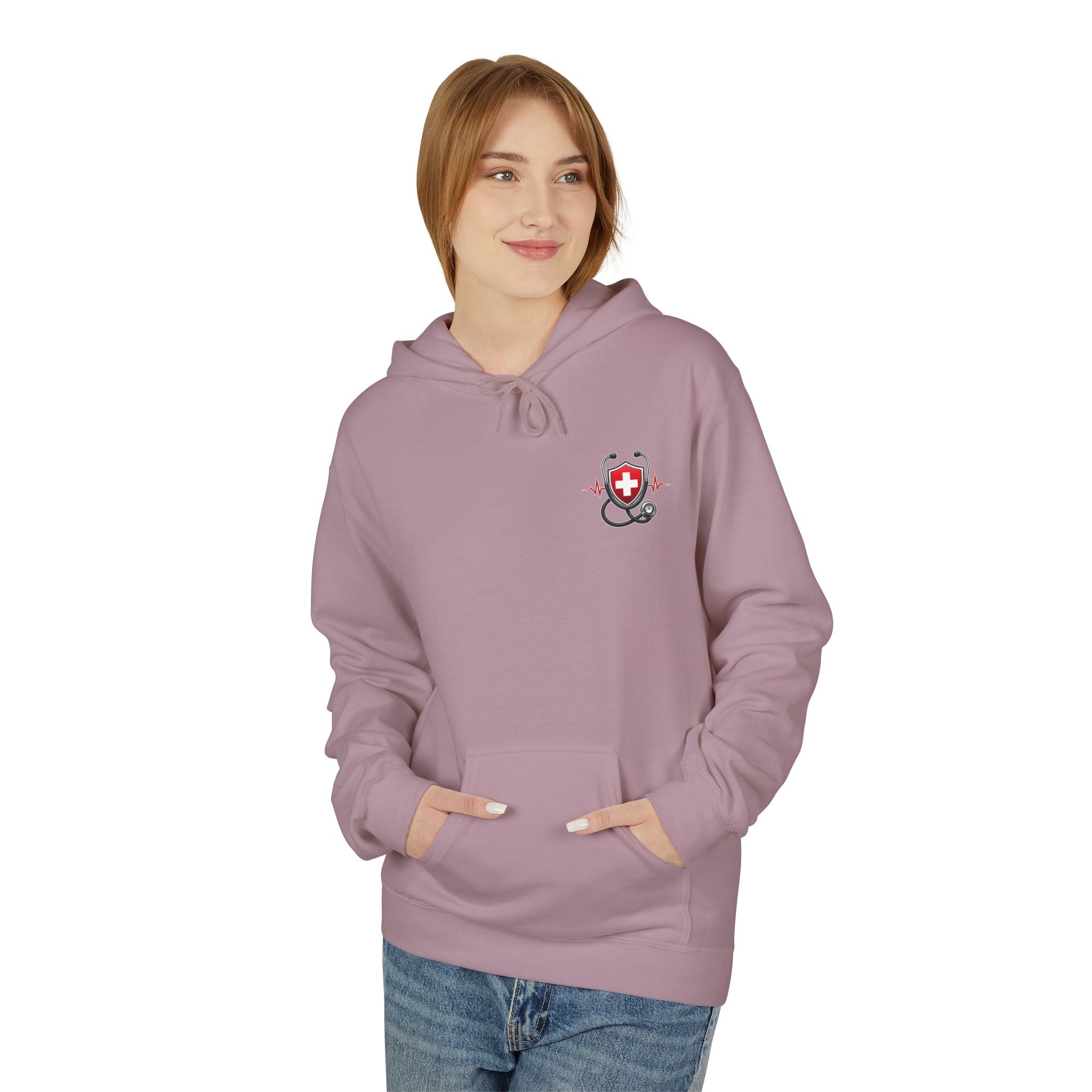 ER Nurse Hoodie - "Present in Chaos, Fueled by Caffeine & Compassion" Medical Staff Pullover