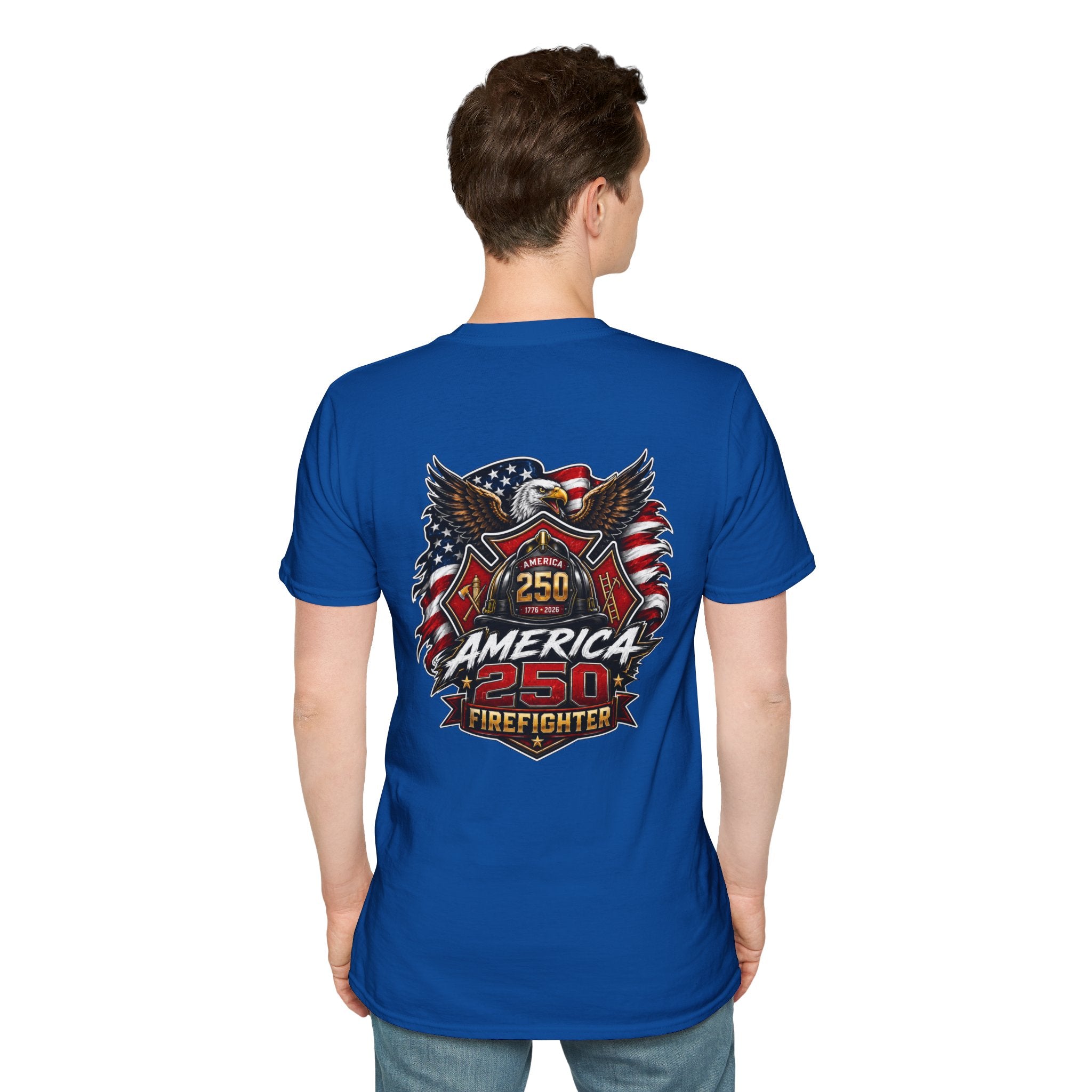 America 250 Firefighter Patriotic Graphic Tee