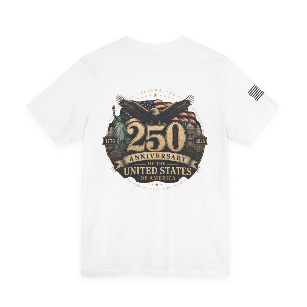 250th Anniversary USA T‑Shirt — American Eagle & Flag Commemorative Tee