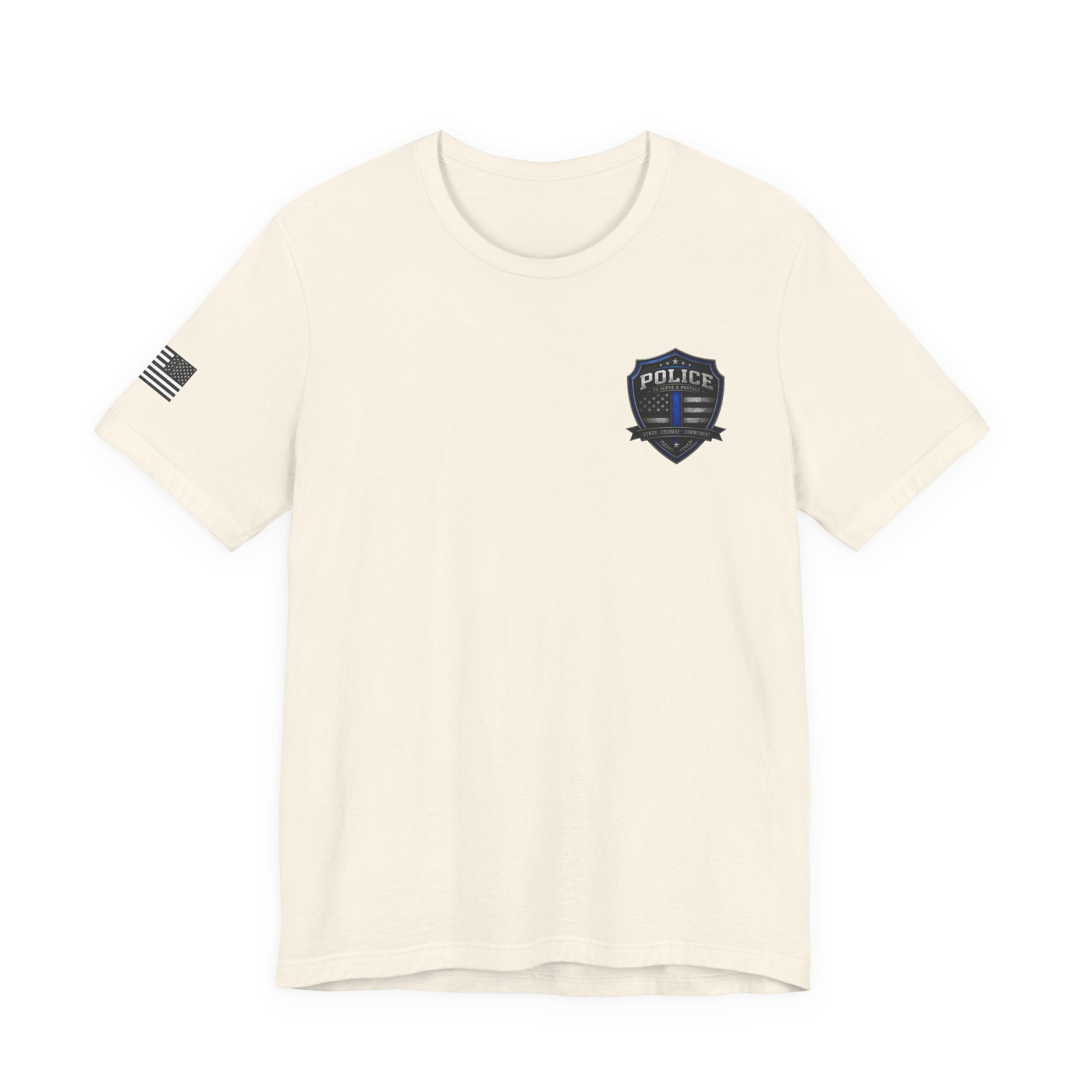 Serve With Honor Police T‑Shirt — Tactical Response Badge Tee