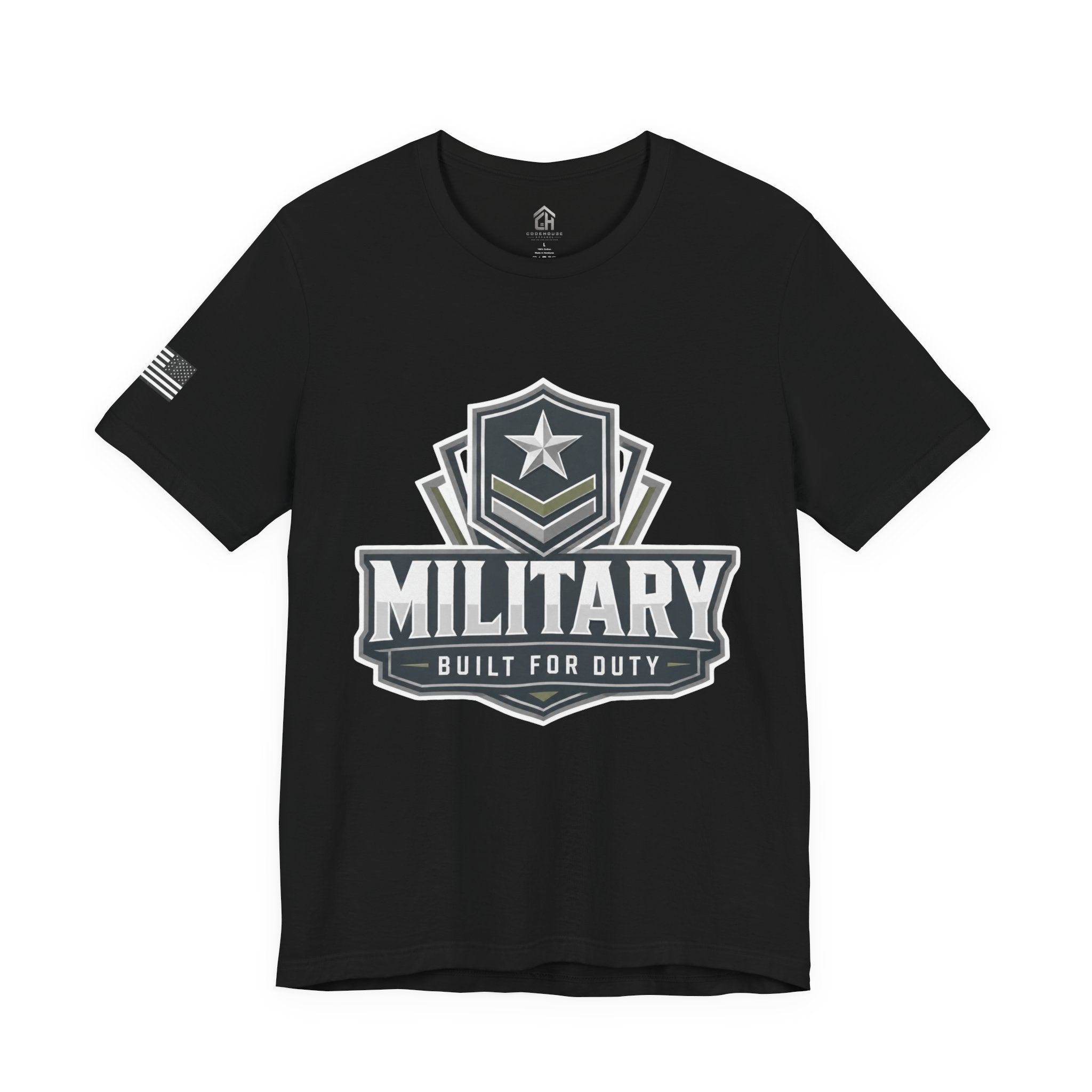 Military Built for Duty Graphic Tee — Patriotic Veteran T‑Shirt