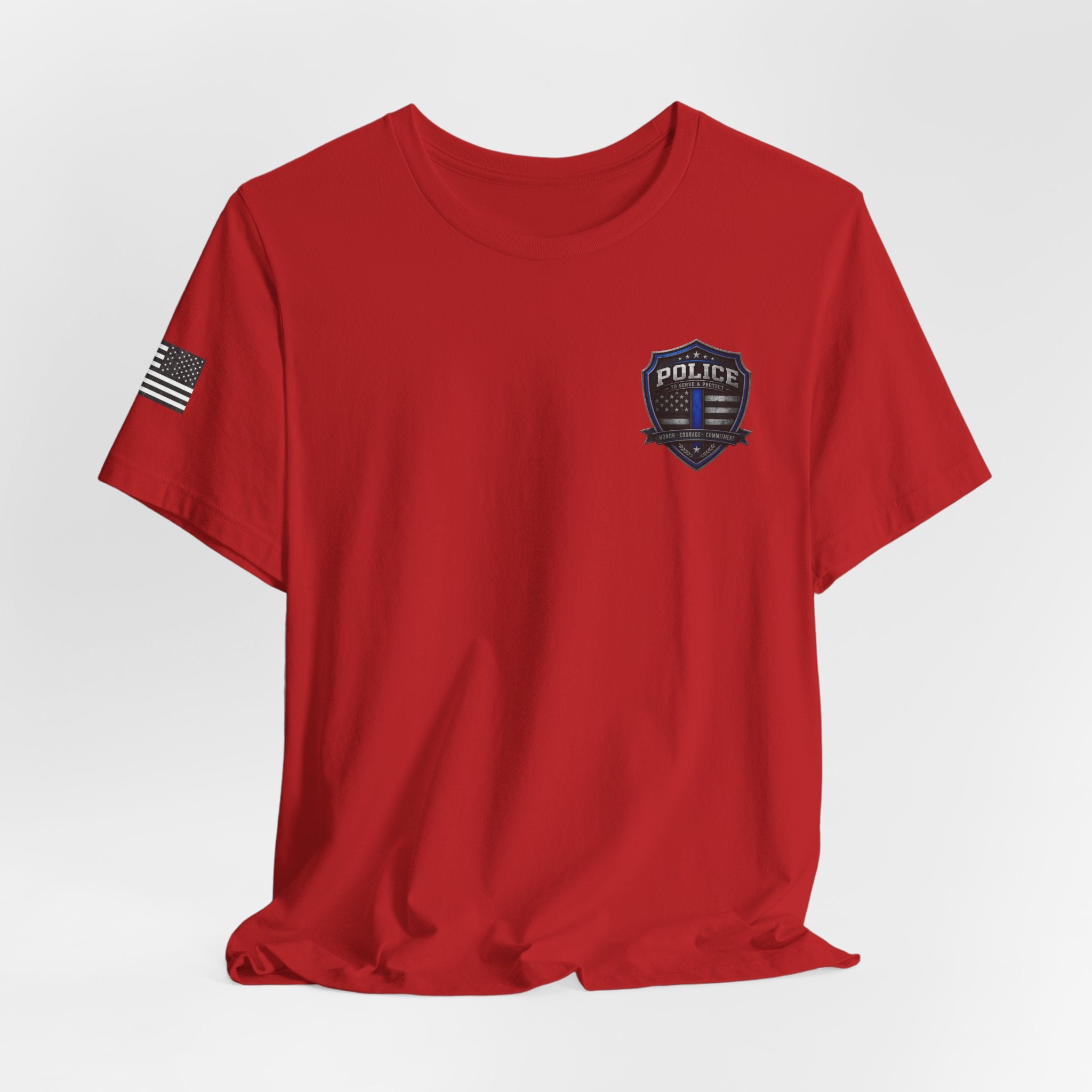 Serve With Honor Police T‑Shirt — Tactical Response Badge Tee