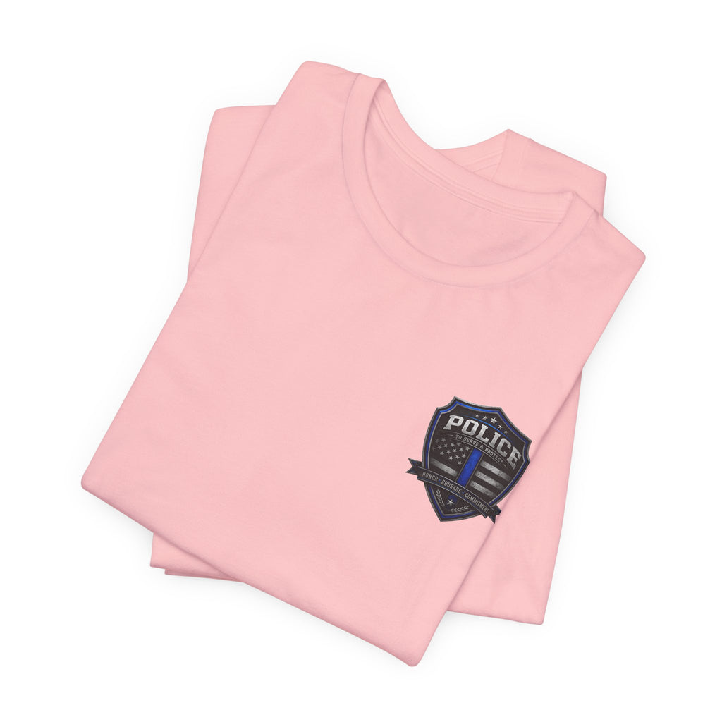 Serve With Honor Police T‑Shirt — Tactical Response Badge Tee