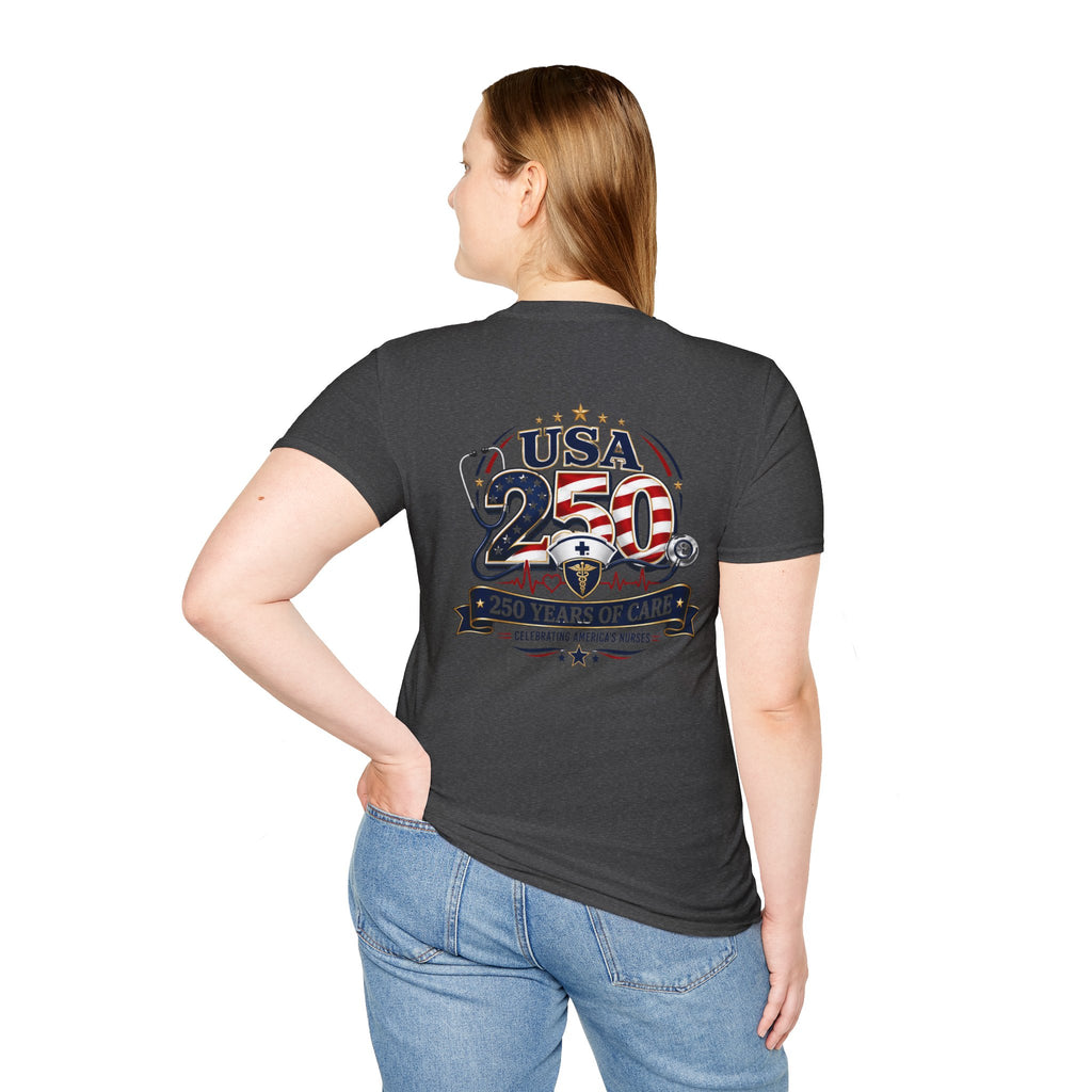 USA 250 Years of Care Nurse Shirt – Patriotic America’s Nurses 250th Anniversary Graphic Tee
