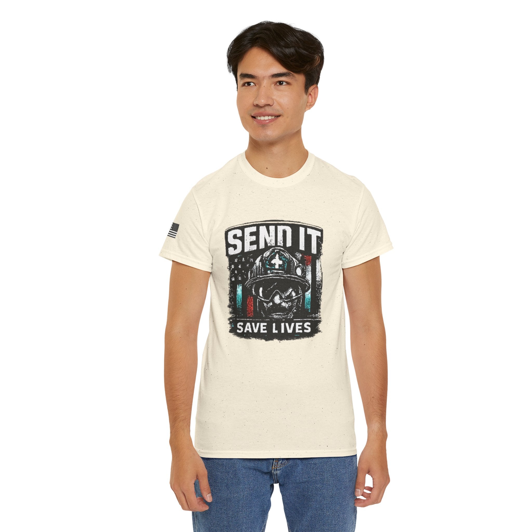 Send It Save Lives T‑Shirt — EMS/Paramedic Rescue Helmet Tee