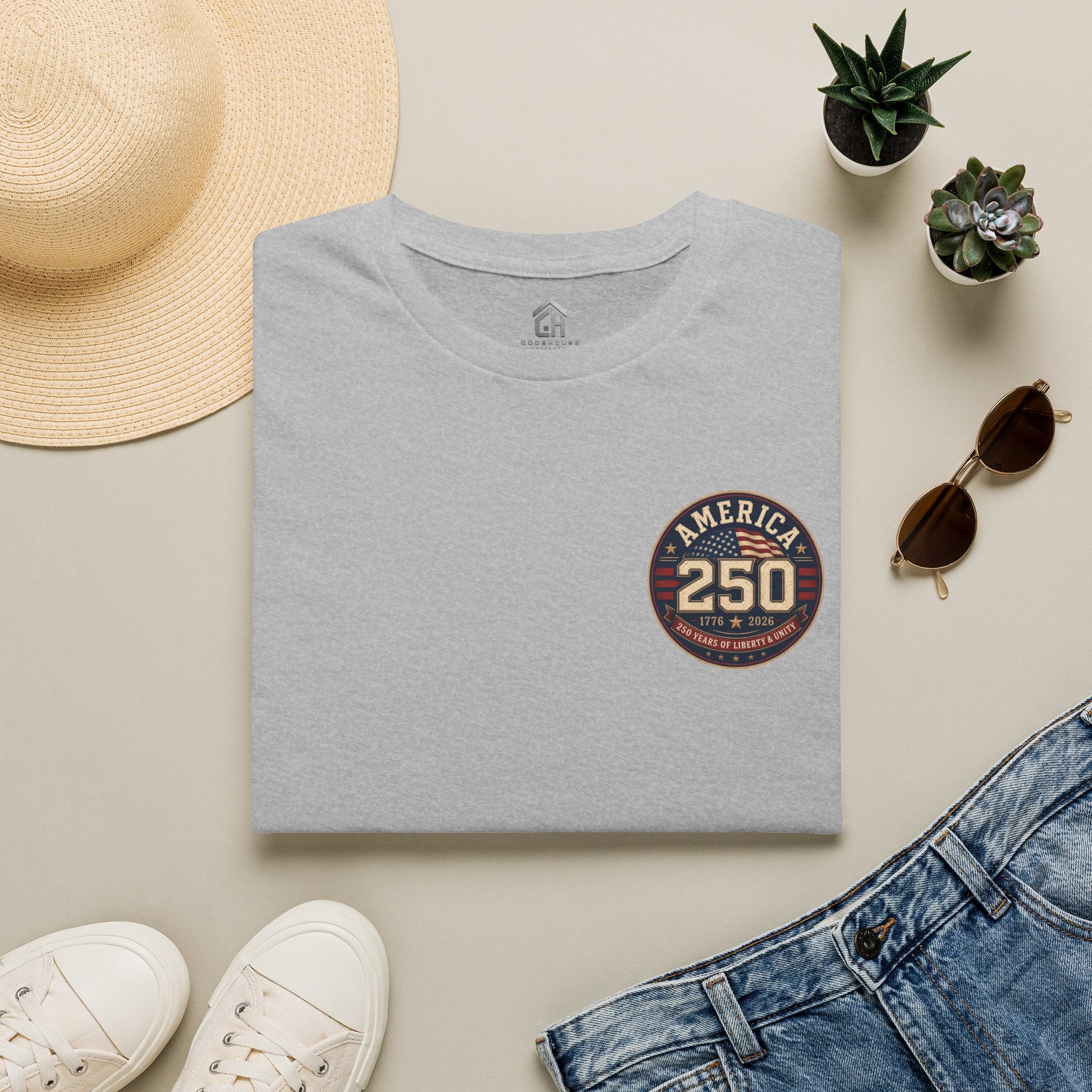 America 250 Firefighter Patriotic Graphic Tee