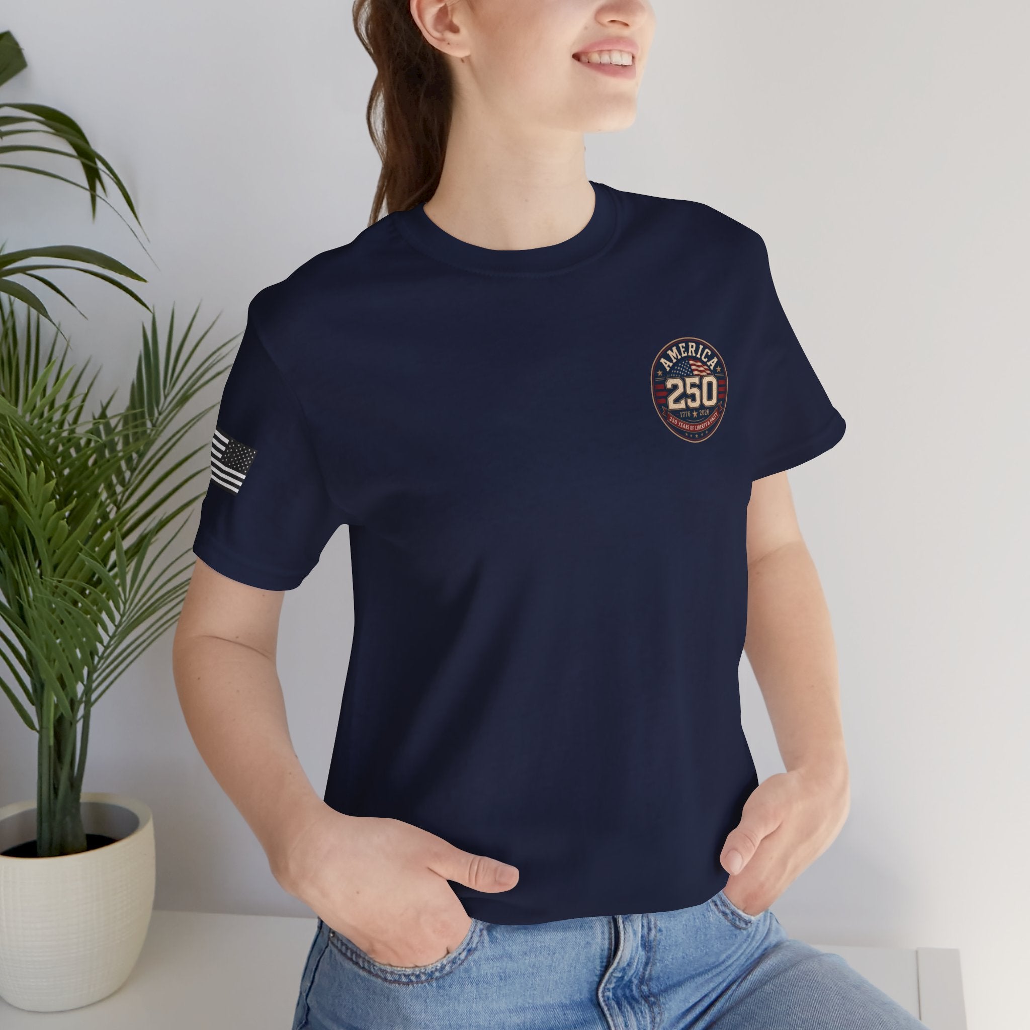 250th Anniversary USA T‑Shirt — American Eagle & Flag Commemorative Tee
