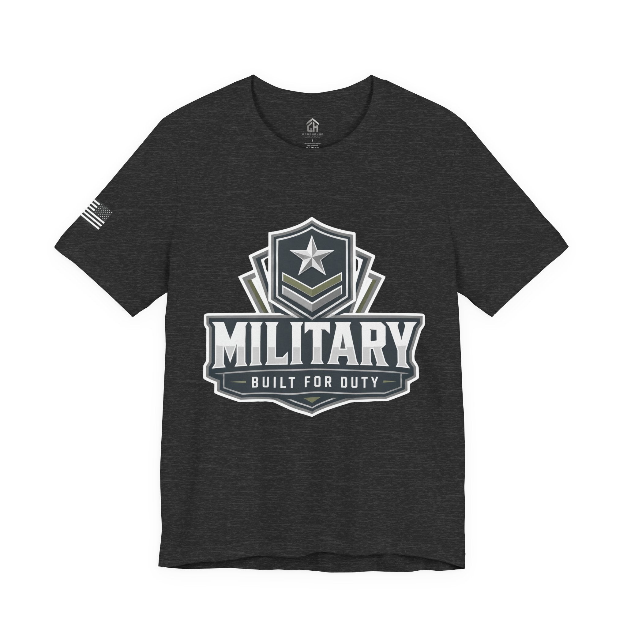 Military Built for Duty Graphic Tee — Patriotic Veteran T‑Shirt