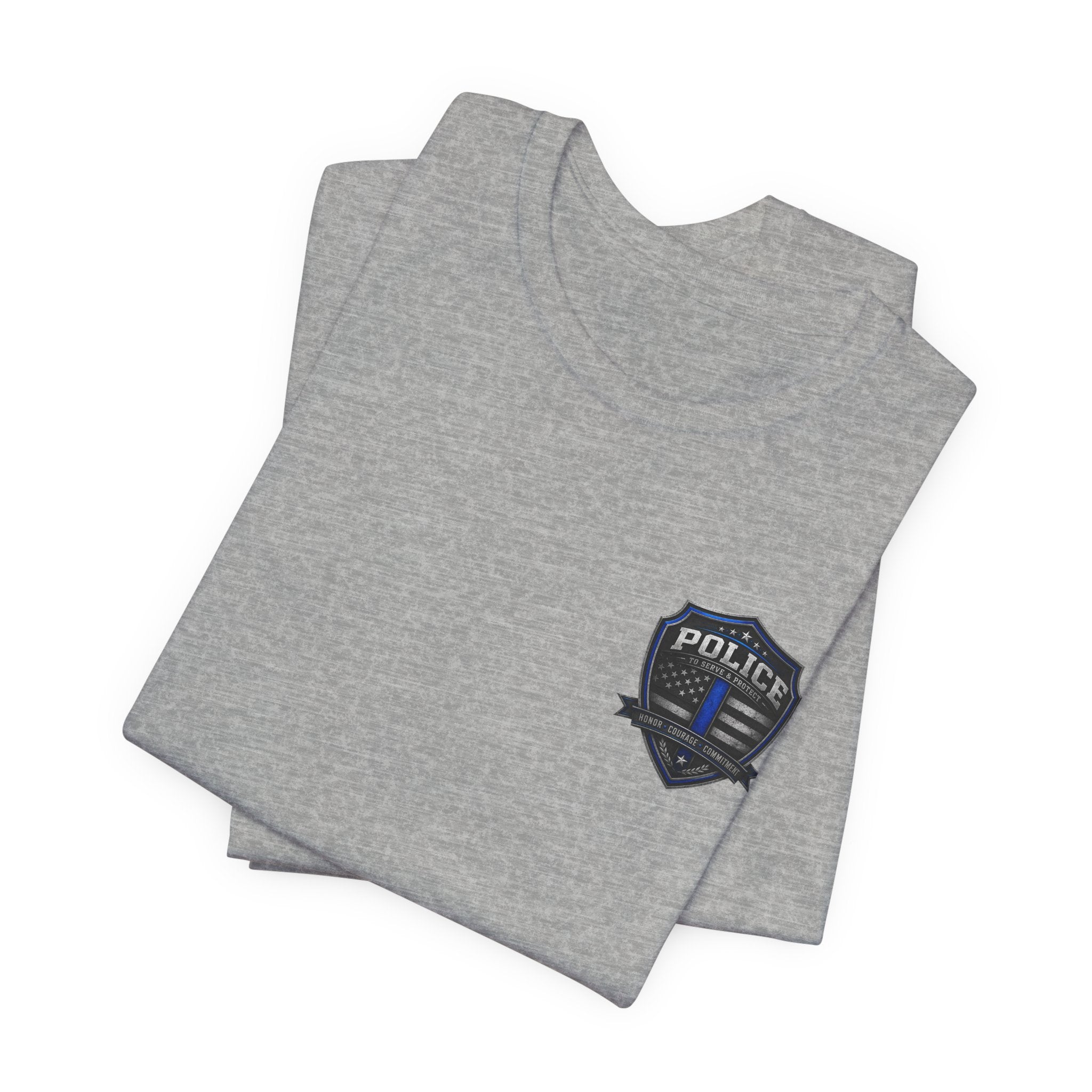 Serve With Honor Police T‑Shirt — Tactical Response Badge Tee
