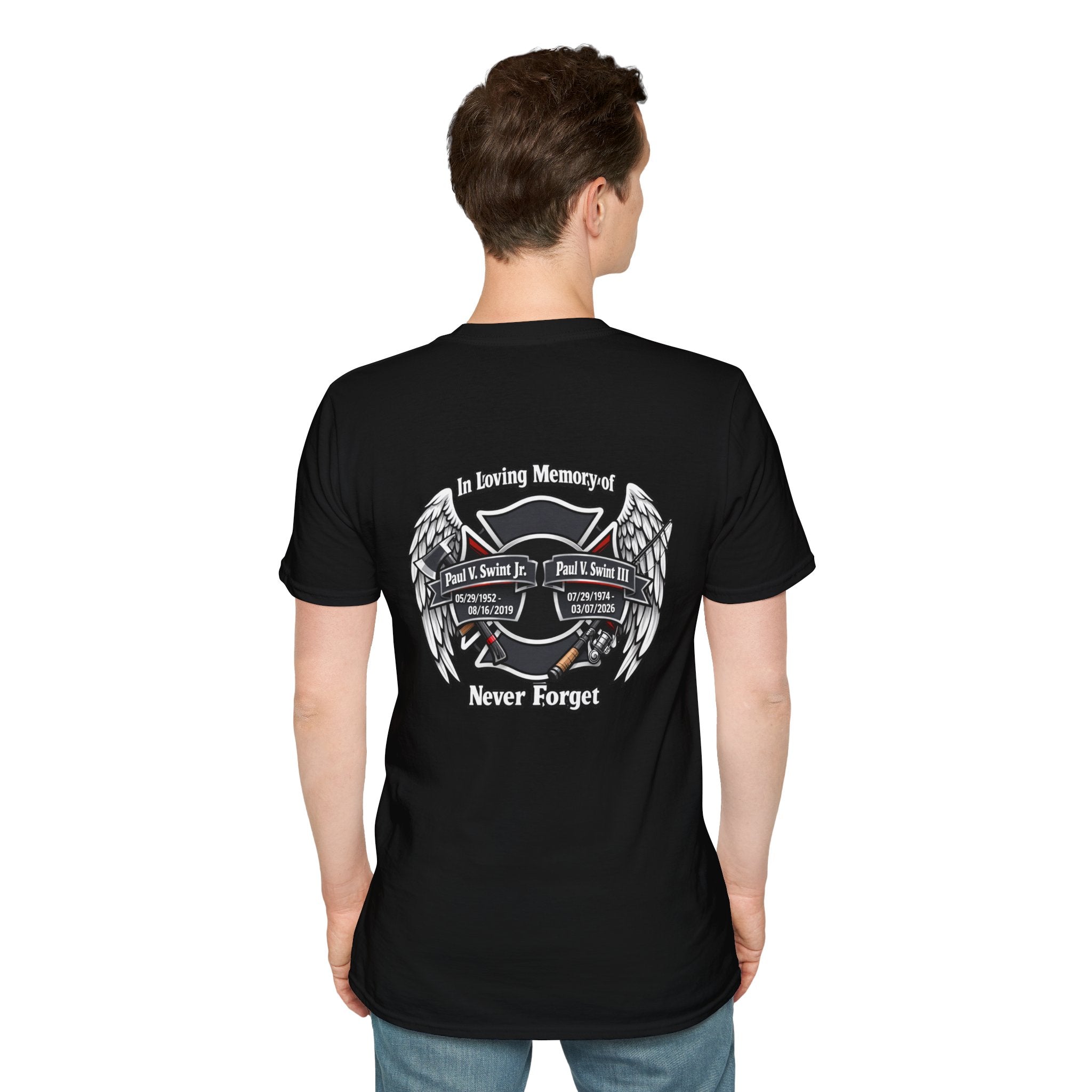 Memorial Wings T-Shirt — 'In Loving Memory / Never Forget' Tribute Tee