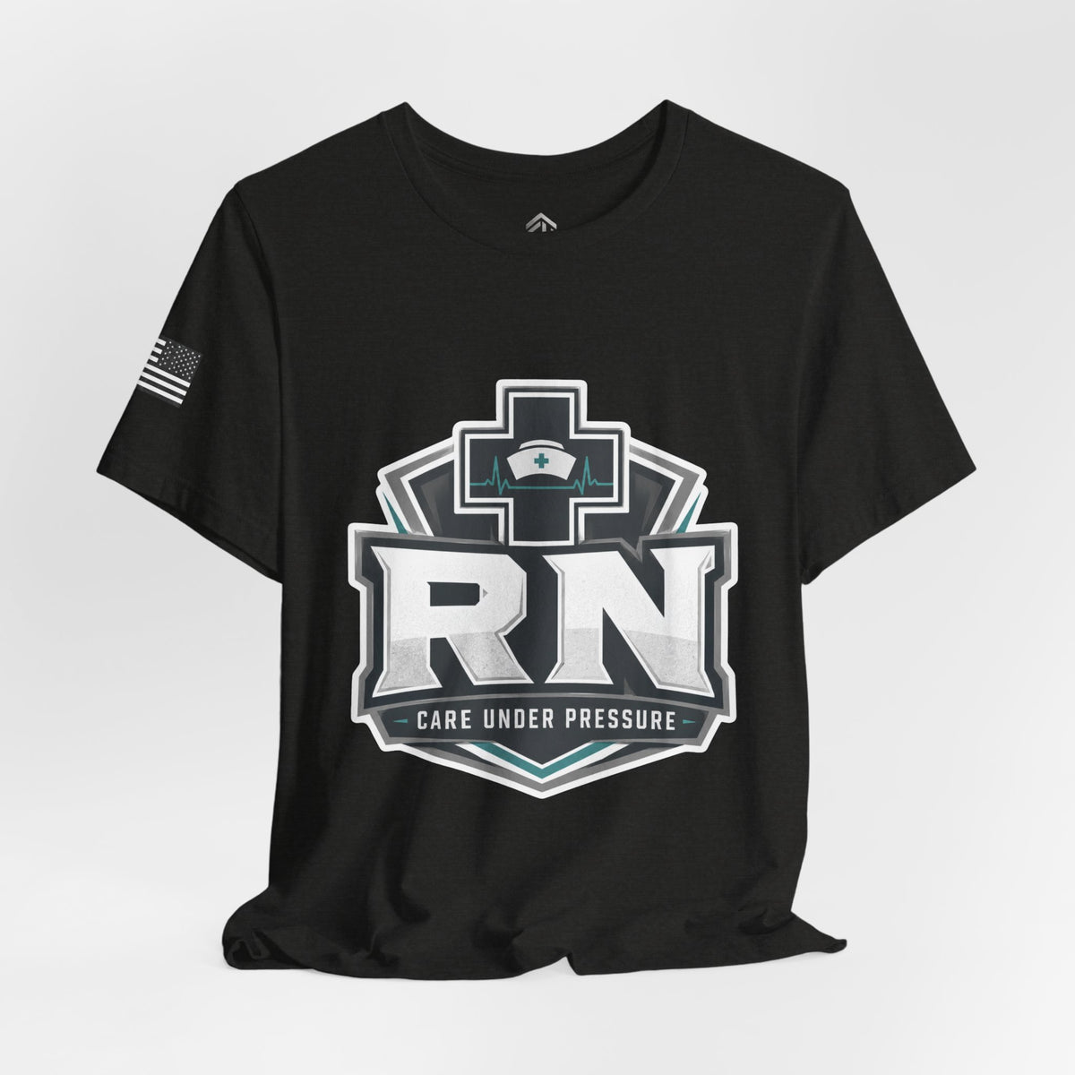 RN Nurse Logo T‑Shirt — Care Under Pressure Crew Tee