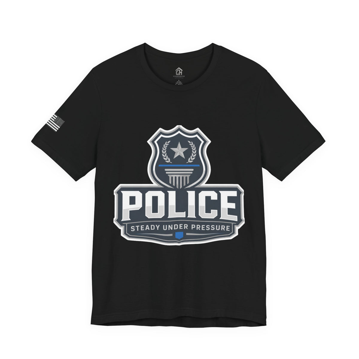 Steady Under Pressure Police Badge Tee