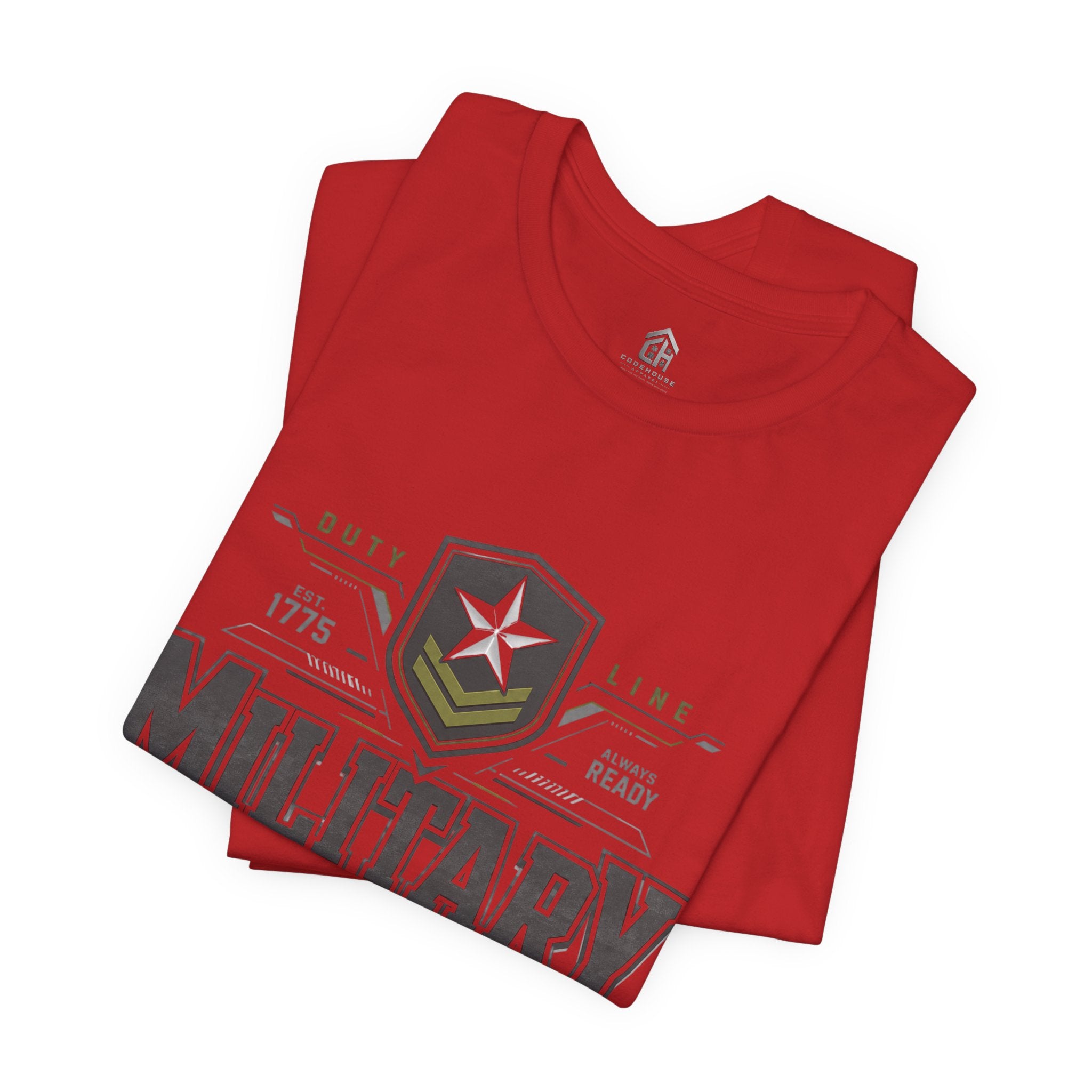 Military Graphic Tee — "No Better Friend, No Worse Enemy" Patriotic Crewneck