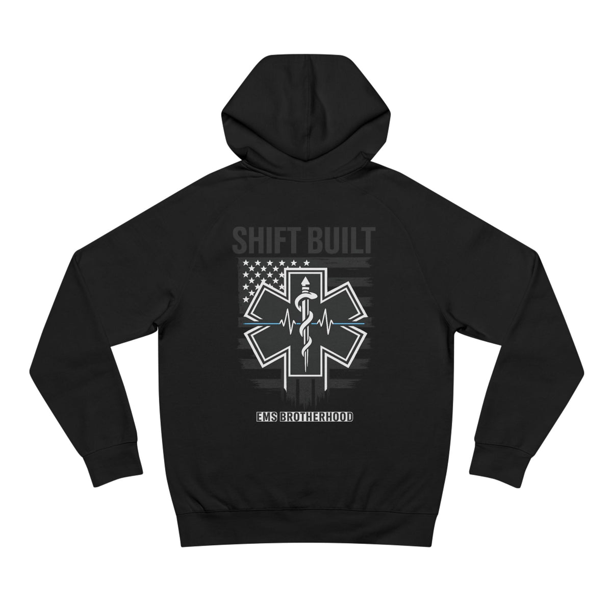 Shift Built EMS Brotherhood Hoodie | Paramedic Star of Life, American Flag