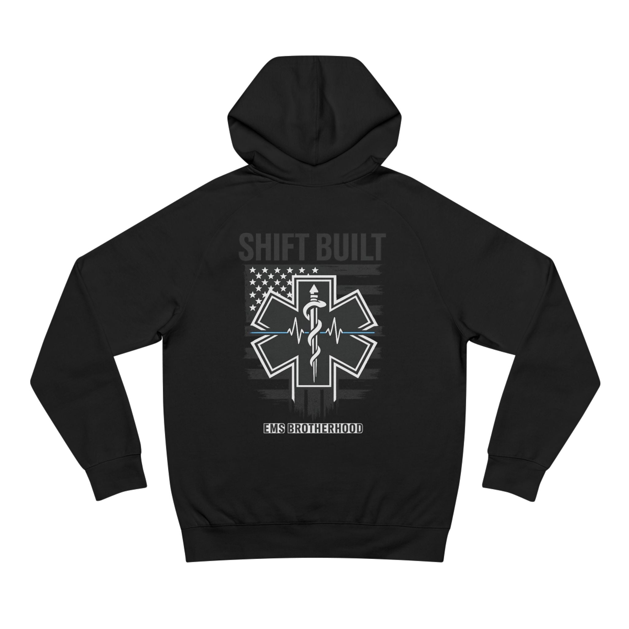 Shift Built EMS Brotherhood Hoodie | Paramedic Star of Life, American Flag