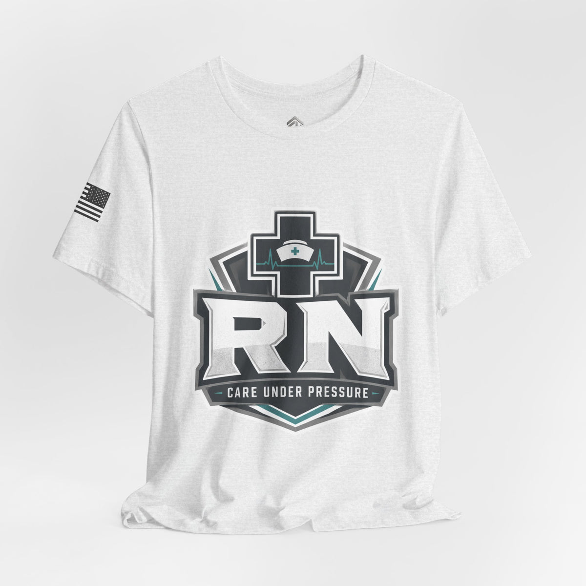 RN Nurse Logo T‑Shirt — Care Under Pressure Crew Tee