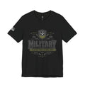 Military Graphic Tee — "No Better Friend, No Worse Enemy" Patriotic Crewneck