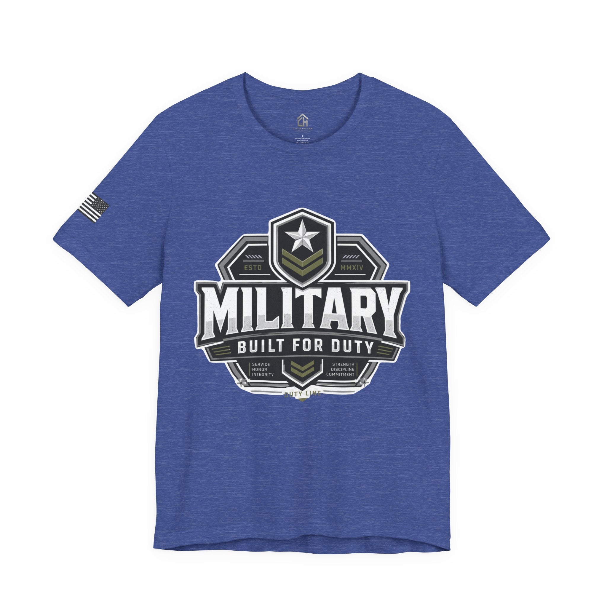 Military 'Built for Duty' T-Shirt — Patriotic Veteran & Active Duty Tee