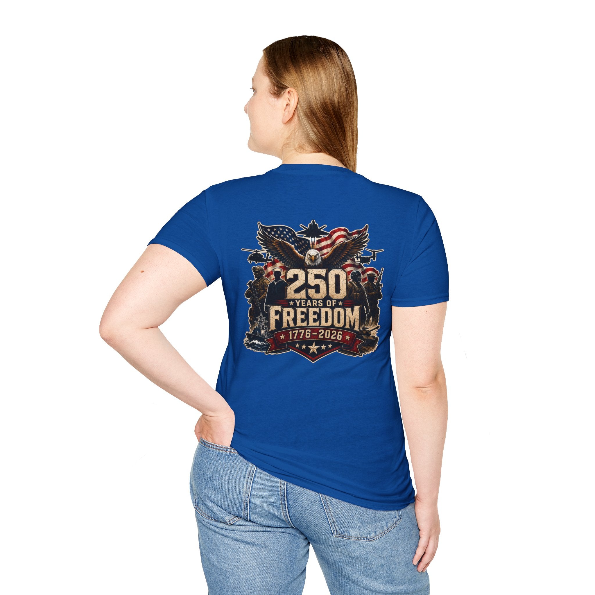 250 Years of Freedom Military Patriotic Graphic Tee