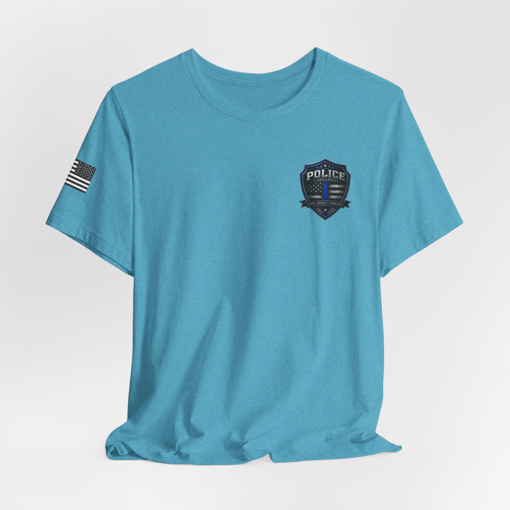 Serve With Honor Police T‑Shirt — Tactical Response Badge Tee