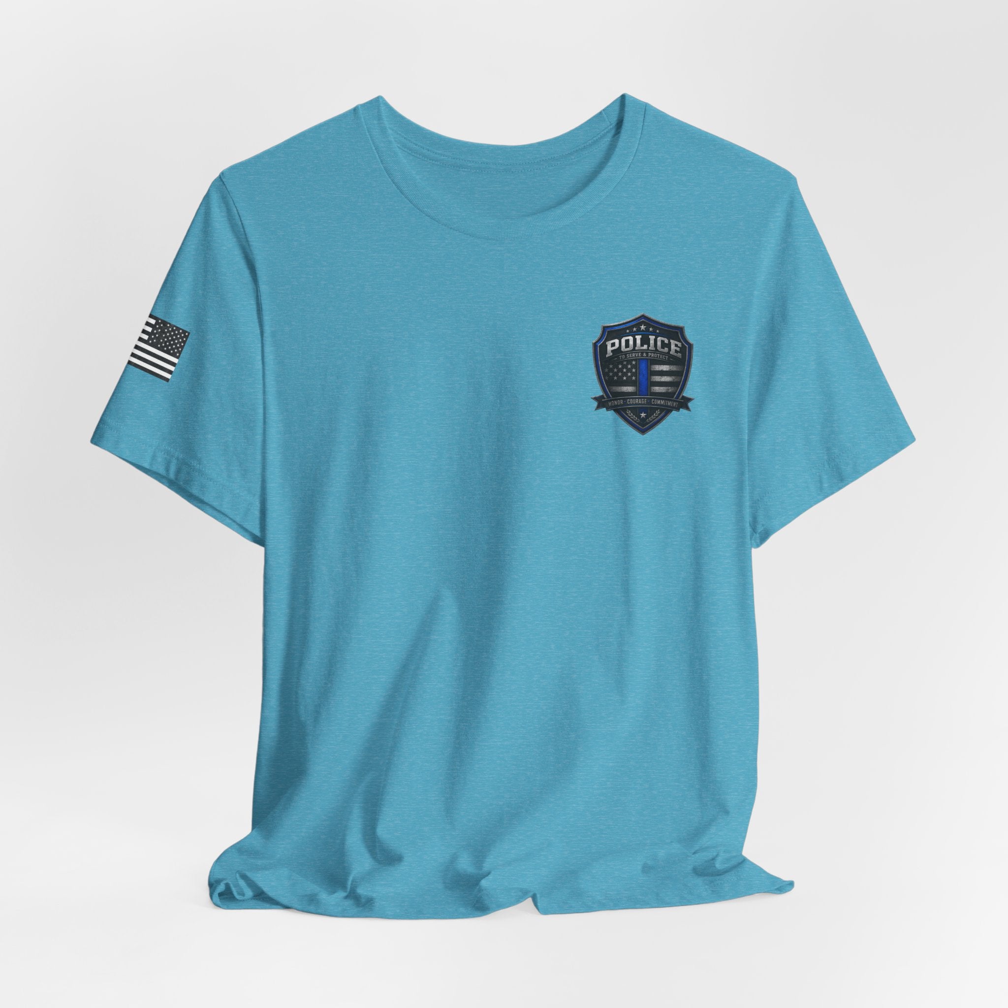 Serve With Honor Police T‑Shirt — Tactical Response Badge Tee