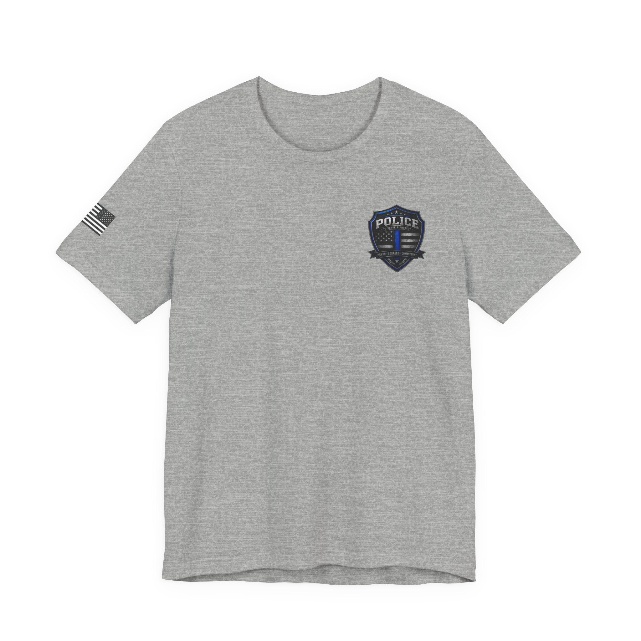 Serve With Honor Police T‑Shirt — Tactical Response Badge Tee