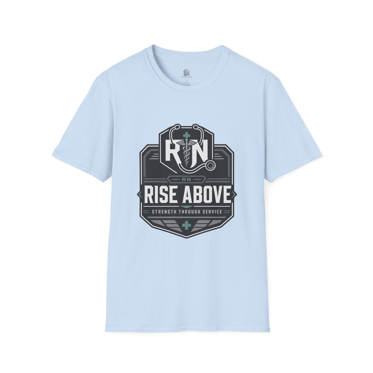 Rise Above RN Stethoscope Tee