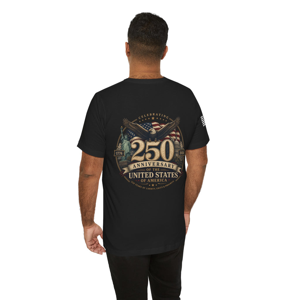 250th Anniversary USA T‑Shirt — American Eagle & Flag Commemorative Tee