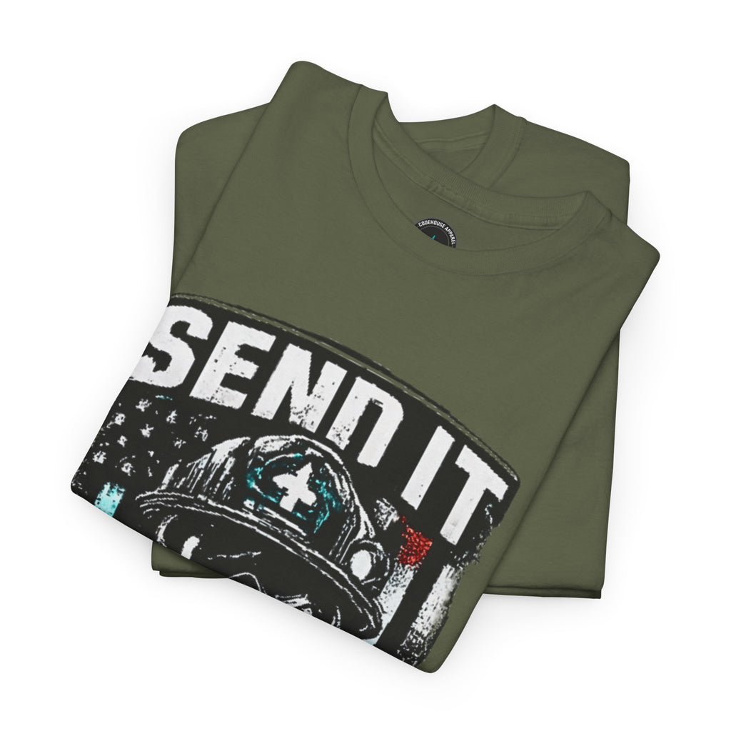 Send It Save Lives T‑Shirt — EMS/Paramedic Rescue Helmet Tee